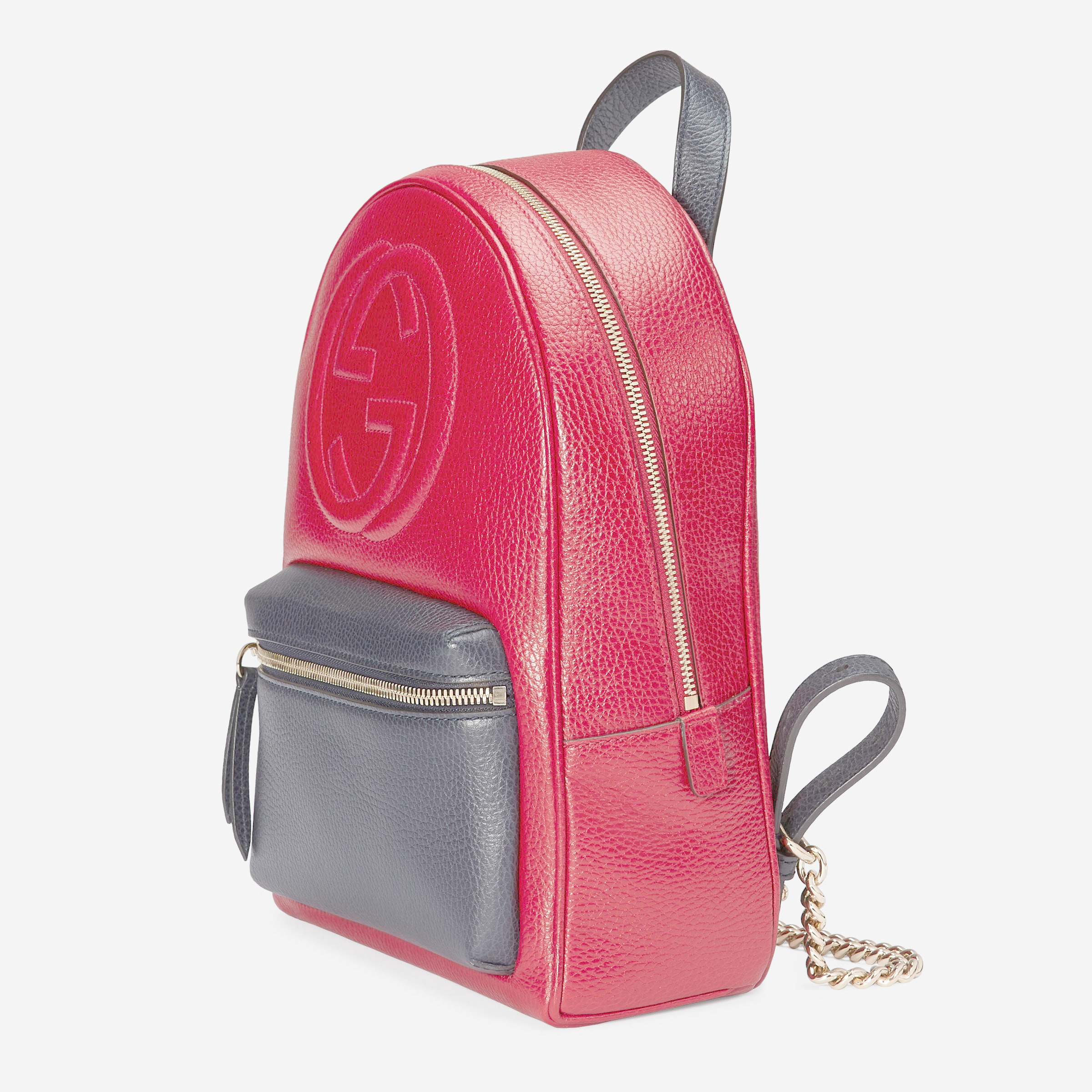 Lyst - Gucci Soho Leather Chain Backpack in Red