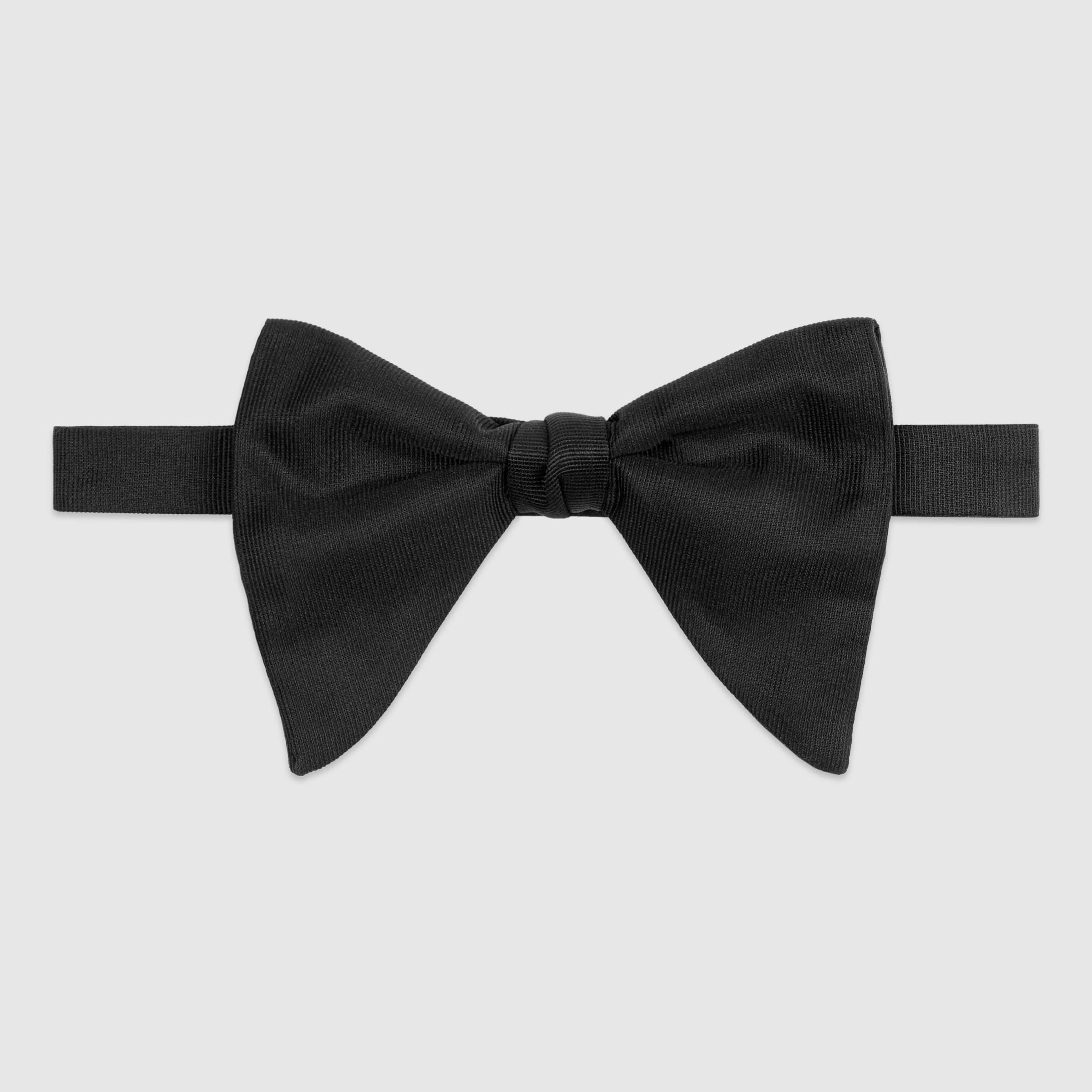 Gucci Long Silk Faille Bow Tie in Black for Men | Lyst