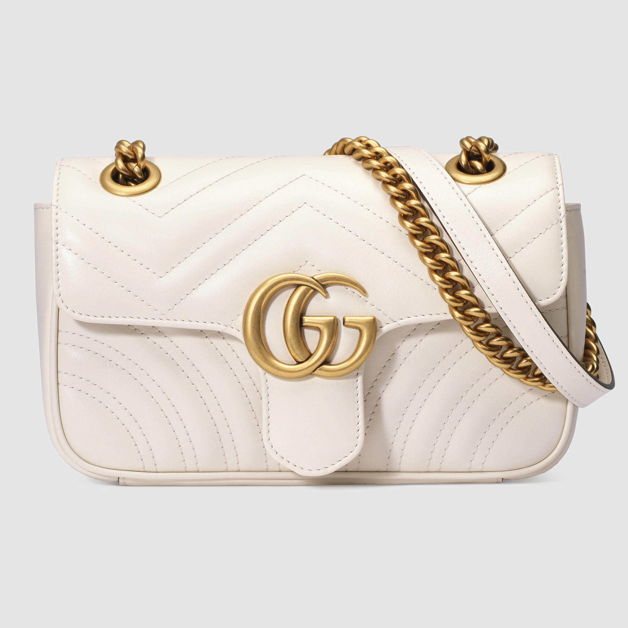 Lyst - Gucci Gg Marmont Matelassã© Shoulder Bag in White
