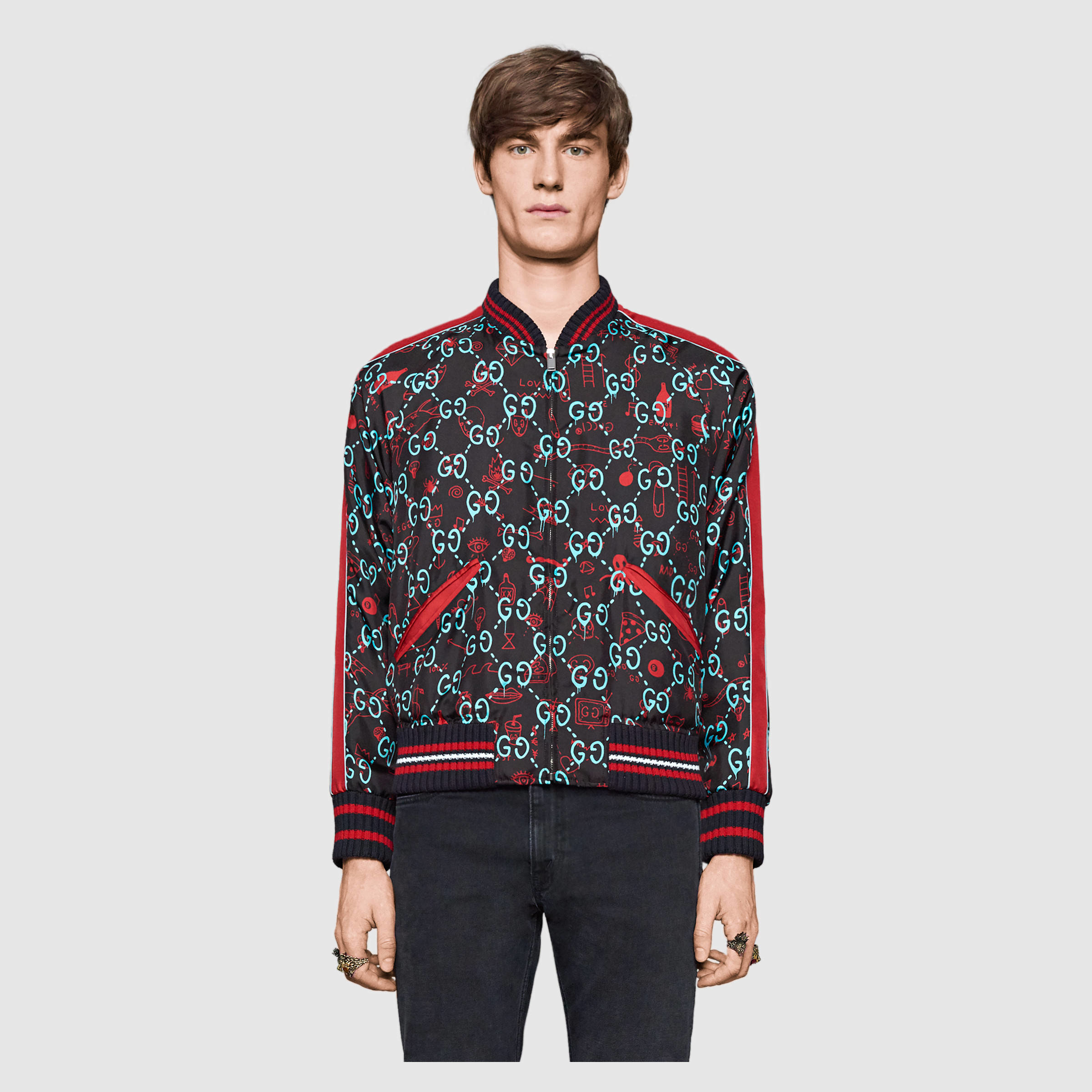 Gucci Ghost Bomber for Men - Lyst