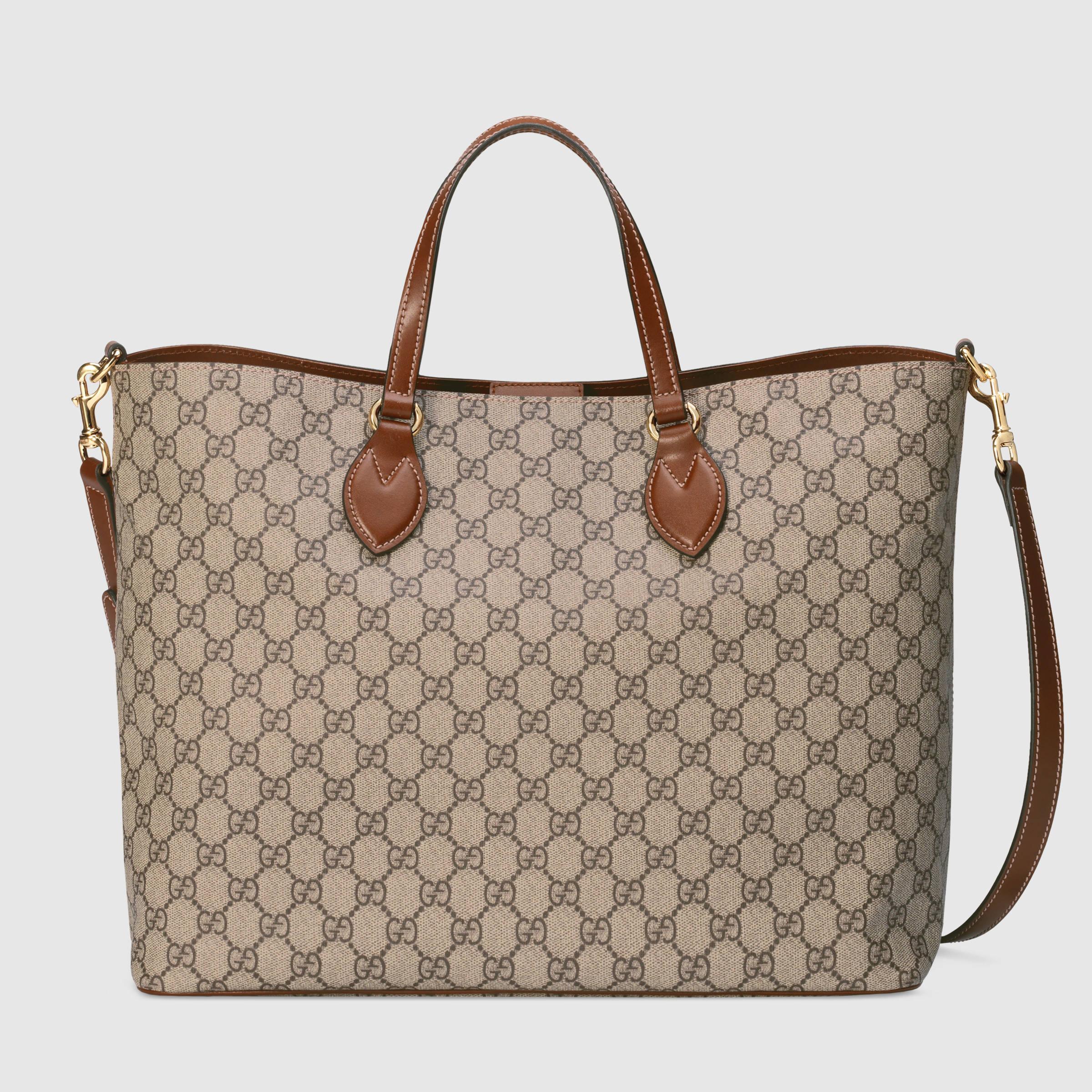 Gucci Gg Supreme Tote in Purple | Lyst