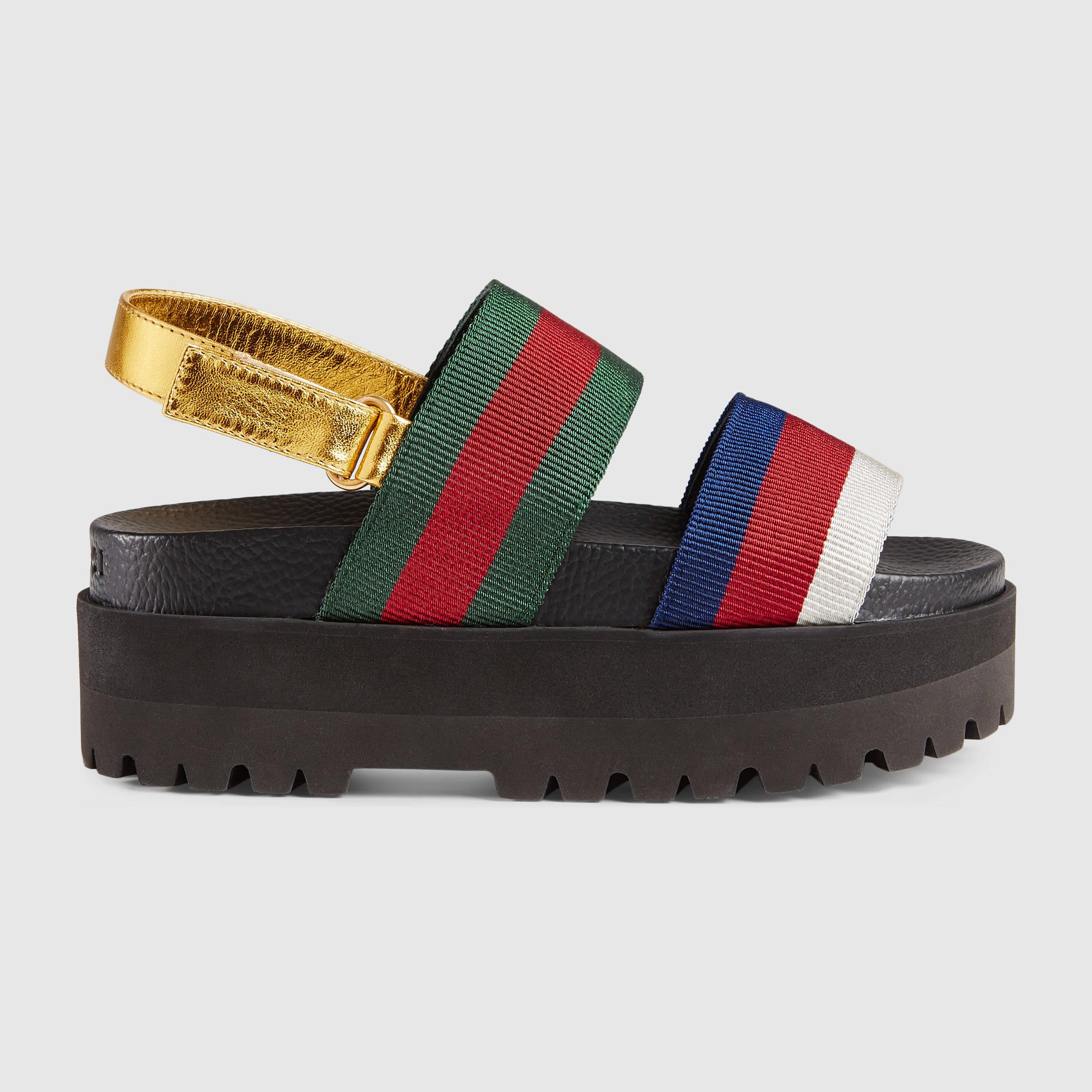 Lyst Gucci  Web Platform Sandal 