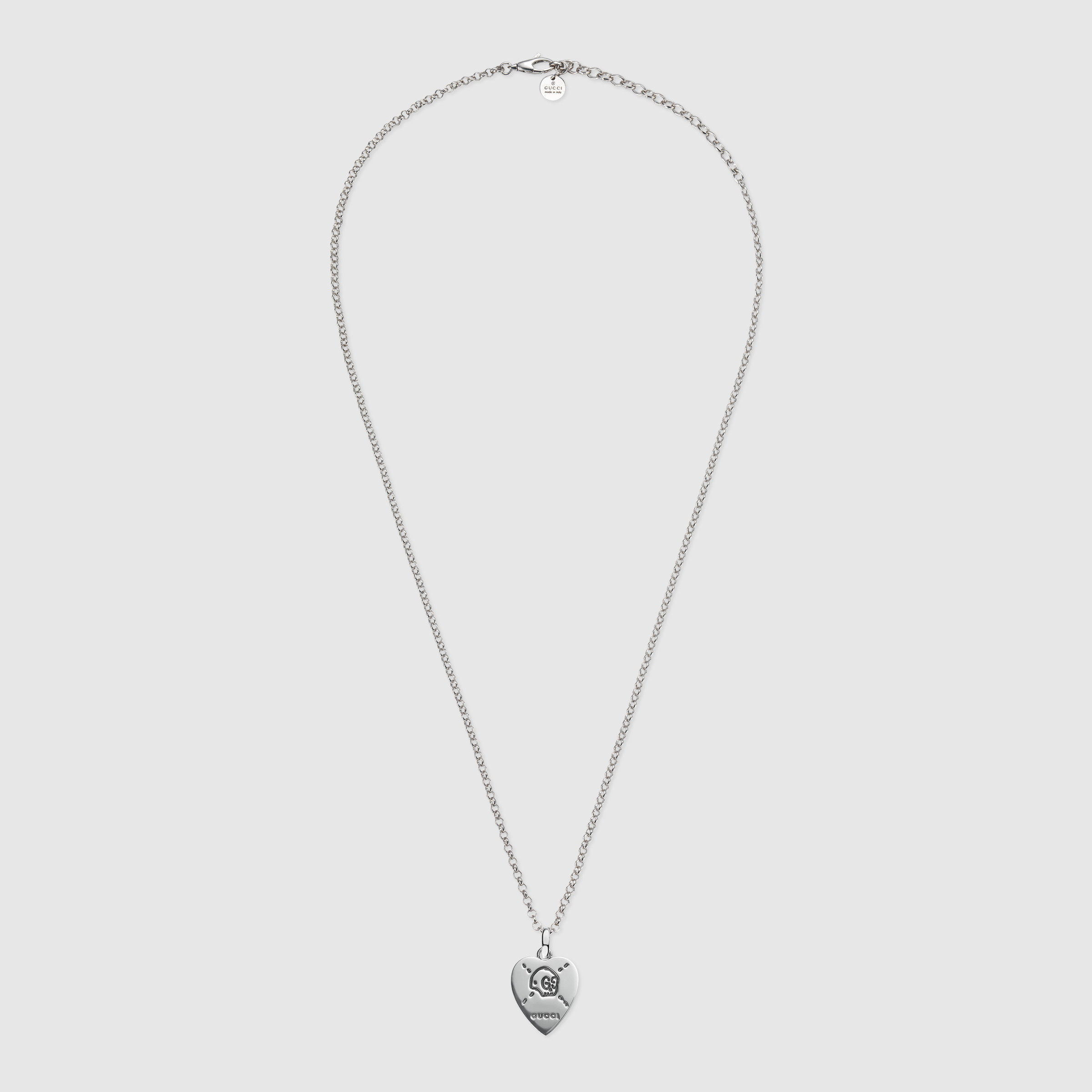 Gucci Ghost Necklace In Silver in Metallic | Lyst