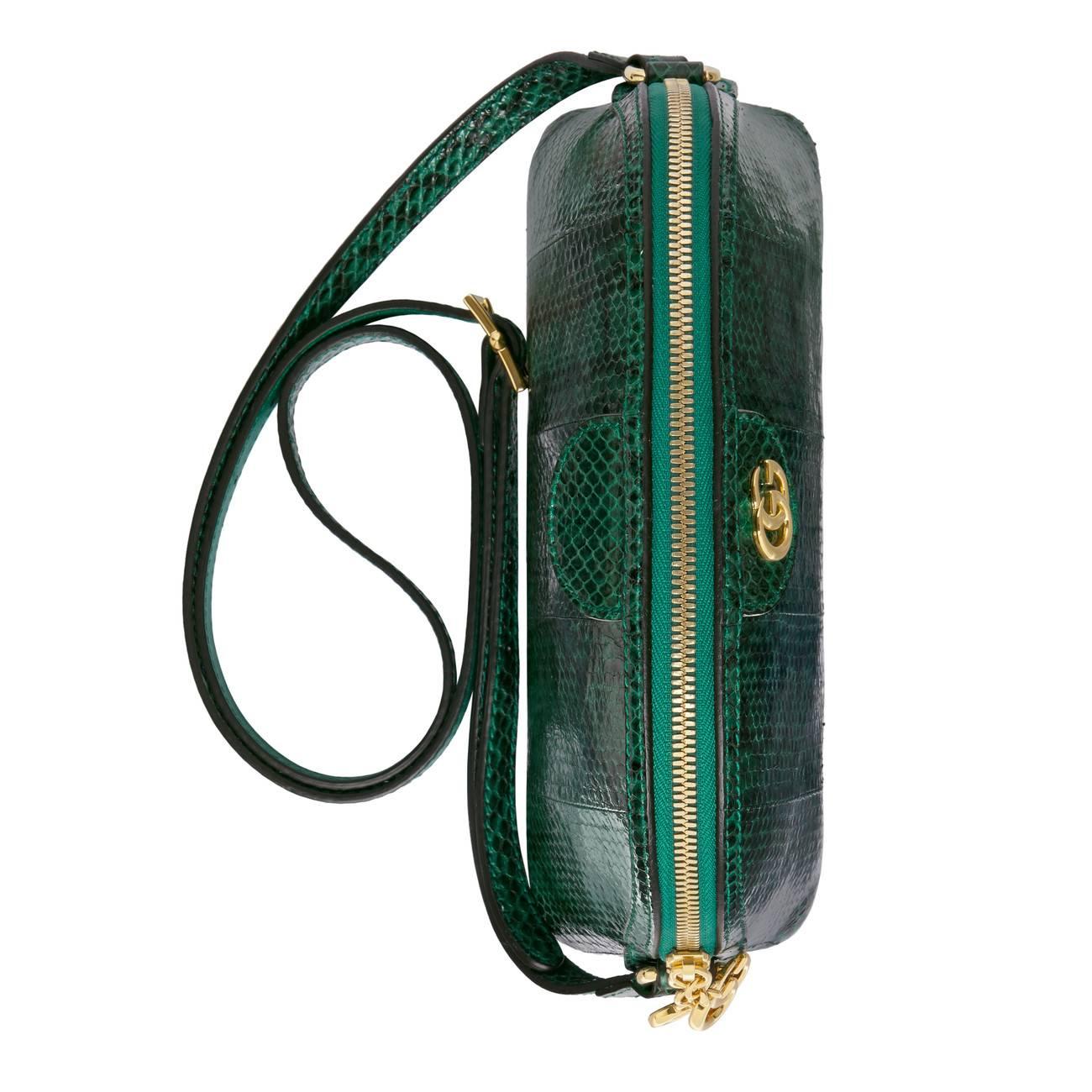 green snakeskin gucci bag