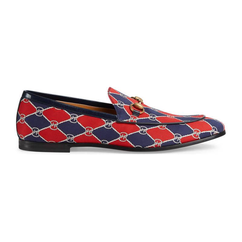 Lyst - Gucci Rhombus Print Loafer in Red for Men