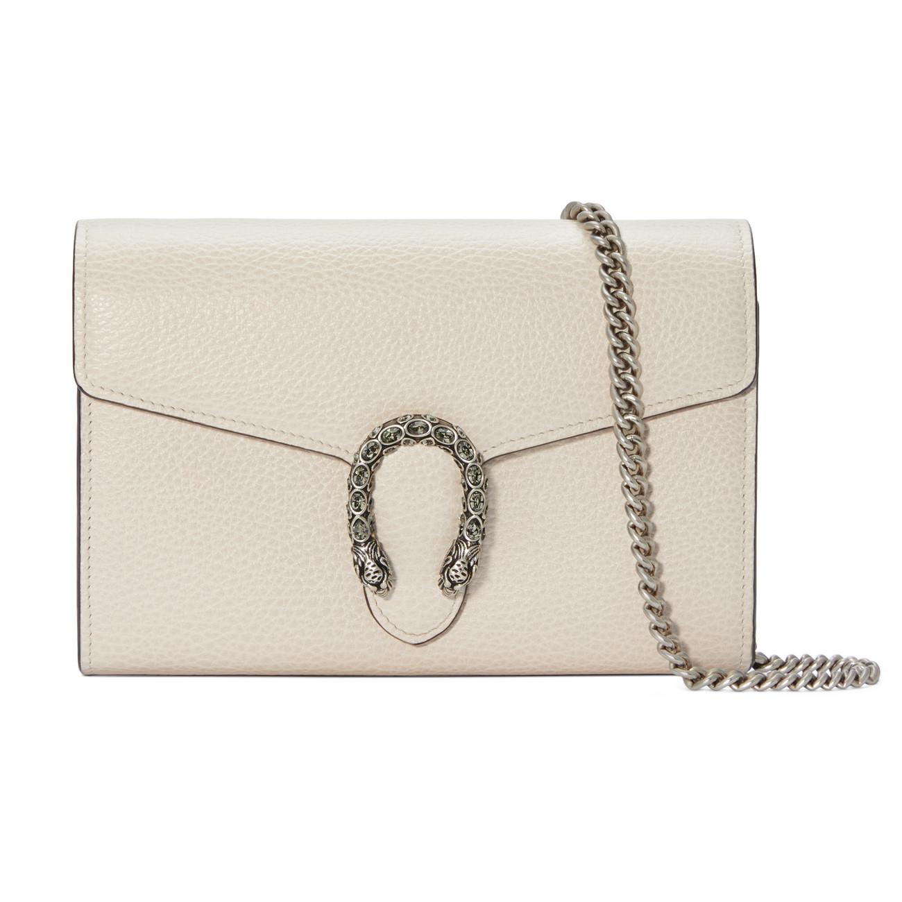 Lyst - Gucci Dionysus Mini Leather Chain Bag in White