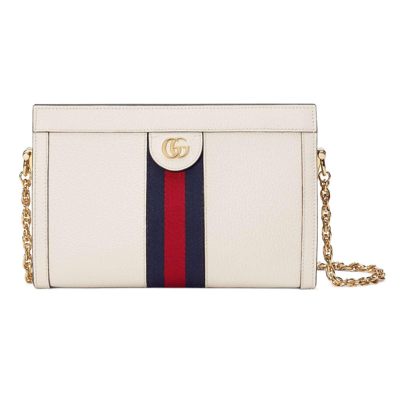 Gucci Ophidia Small Shoulder Bag in White - Lyst