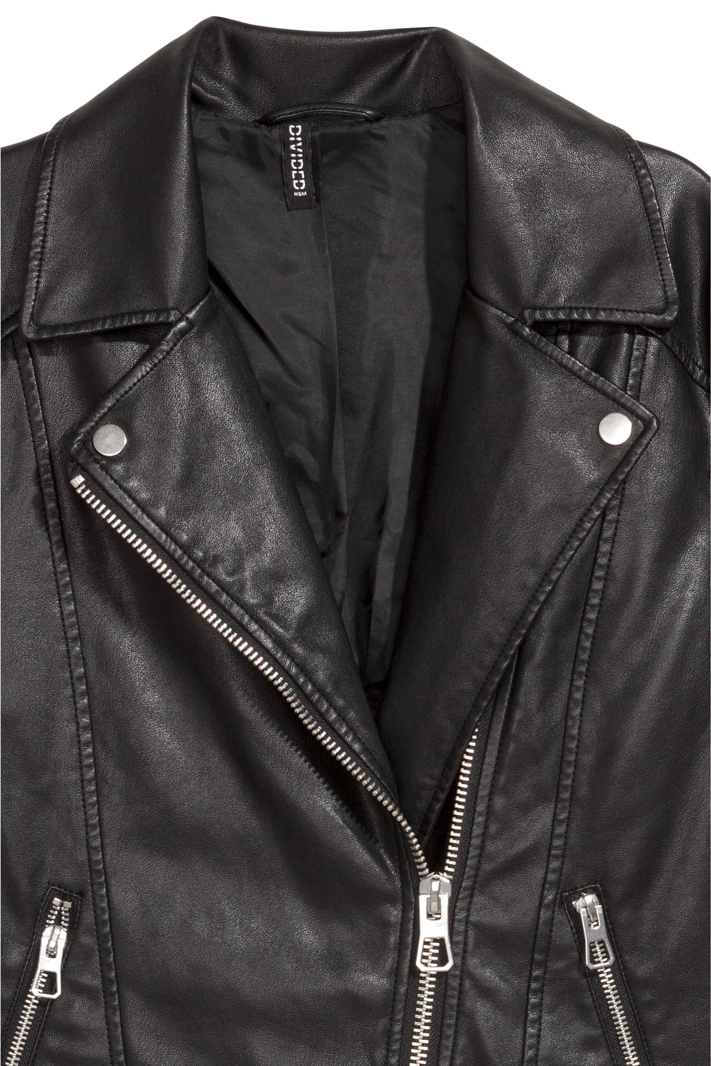 Lyst - H&M Biker Jacket in Black