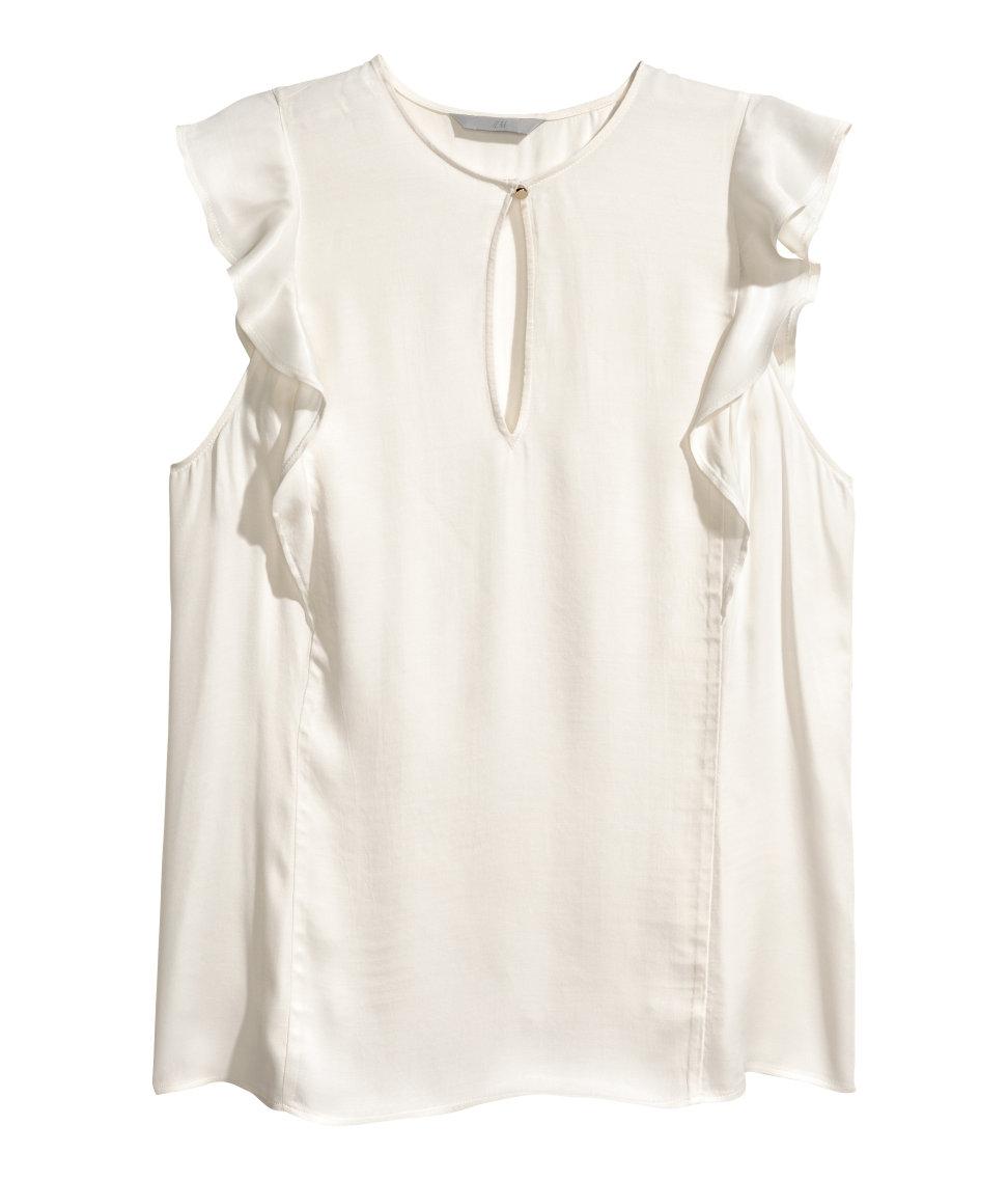 h&m white blouse uk