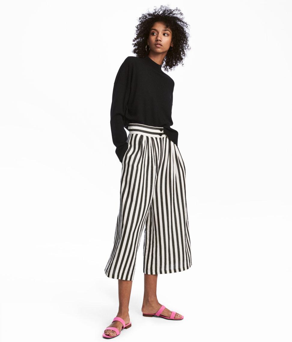 h and m striped pants