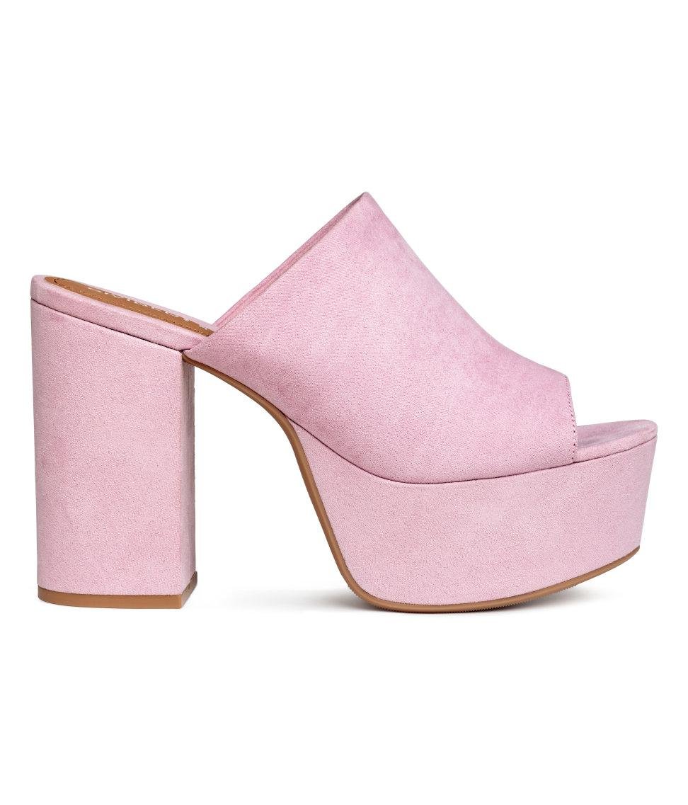 pink womens mules