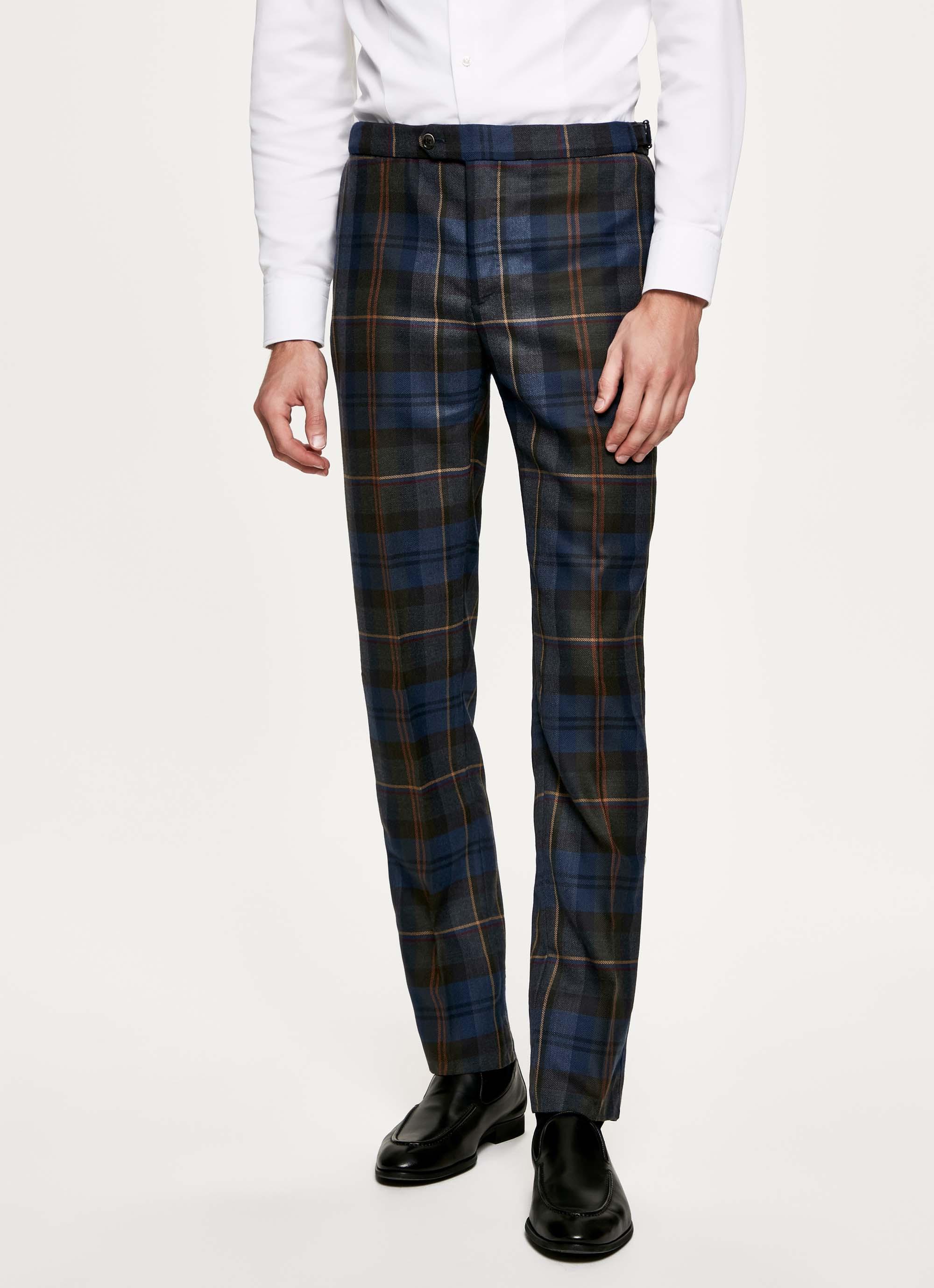 Hackett Tartan Wool Trouser in Blue for Men Lyst