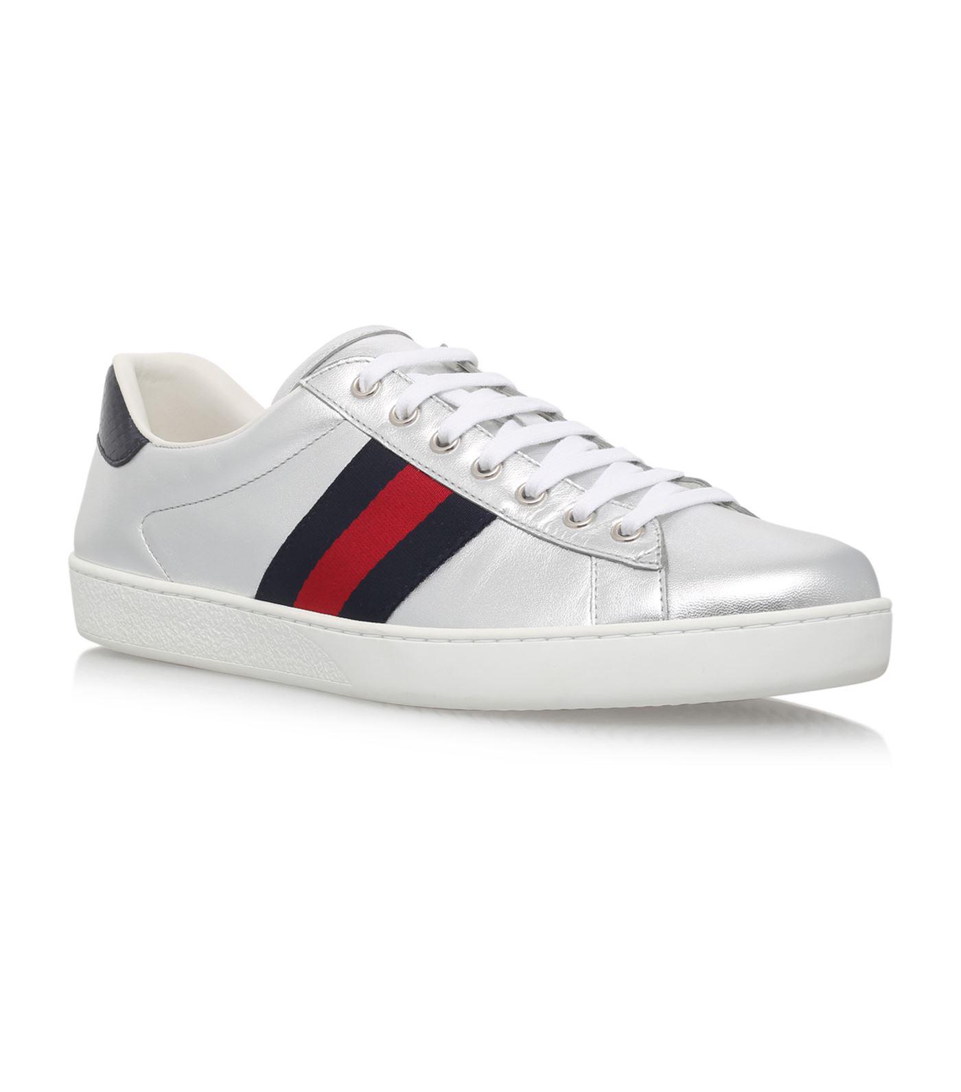 Lyst - Gucci New Ace Metallic Sneakers