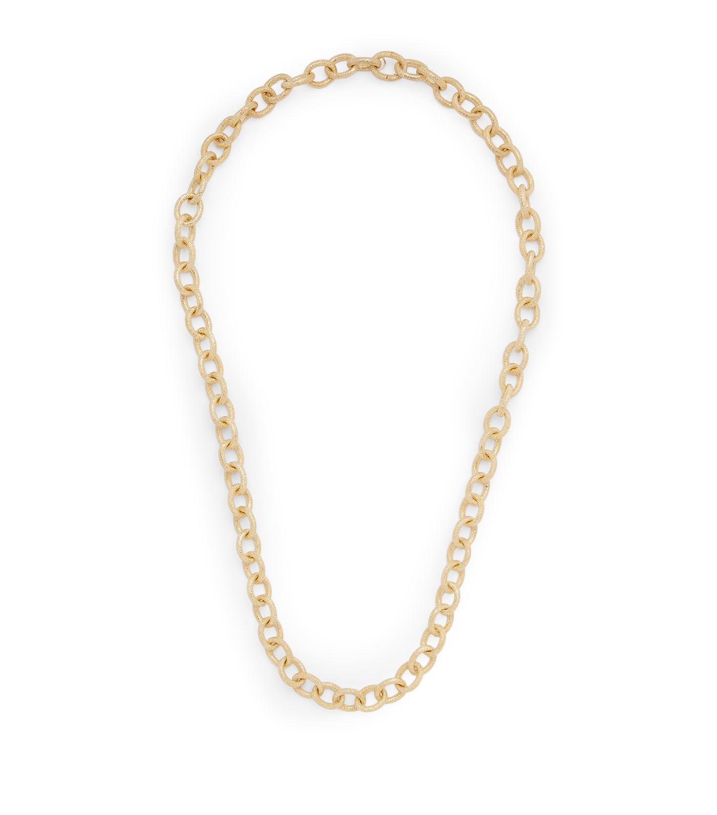 Lyst - Carolina Bucci Yellow Gold Florentine Finish Links Necklace in ...