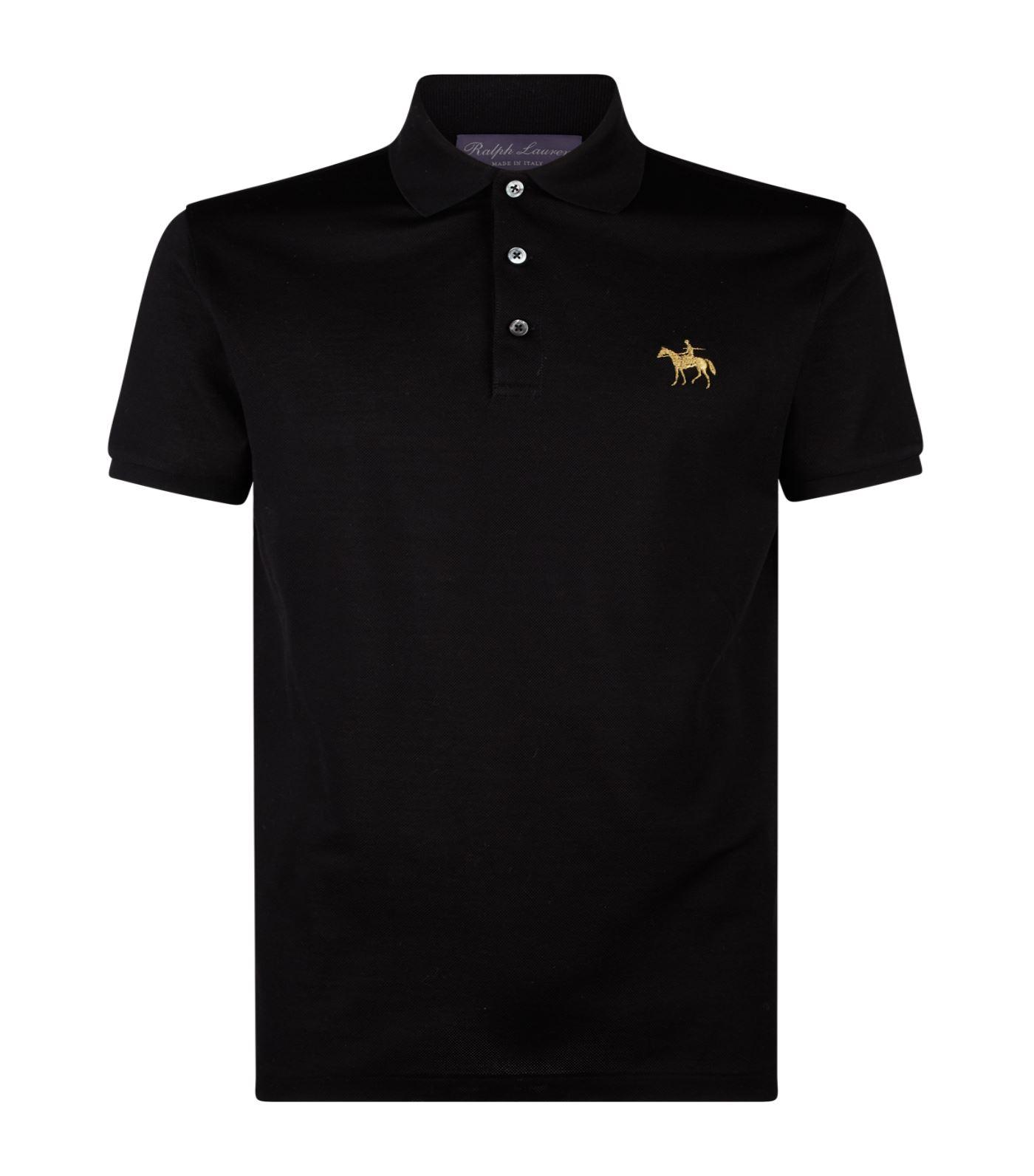 Lyst - Ralph Lauren Purple Label Cotton Polo Shirt in ...
