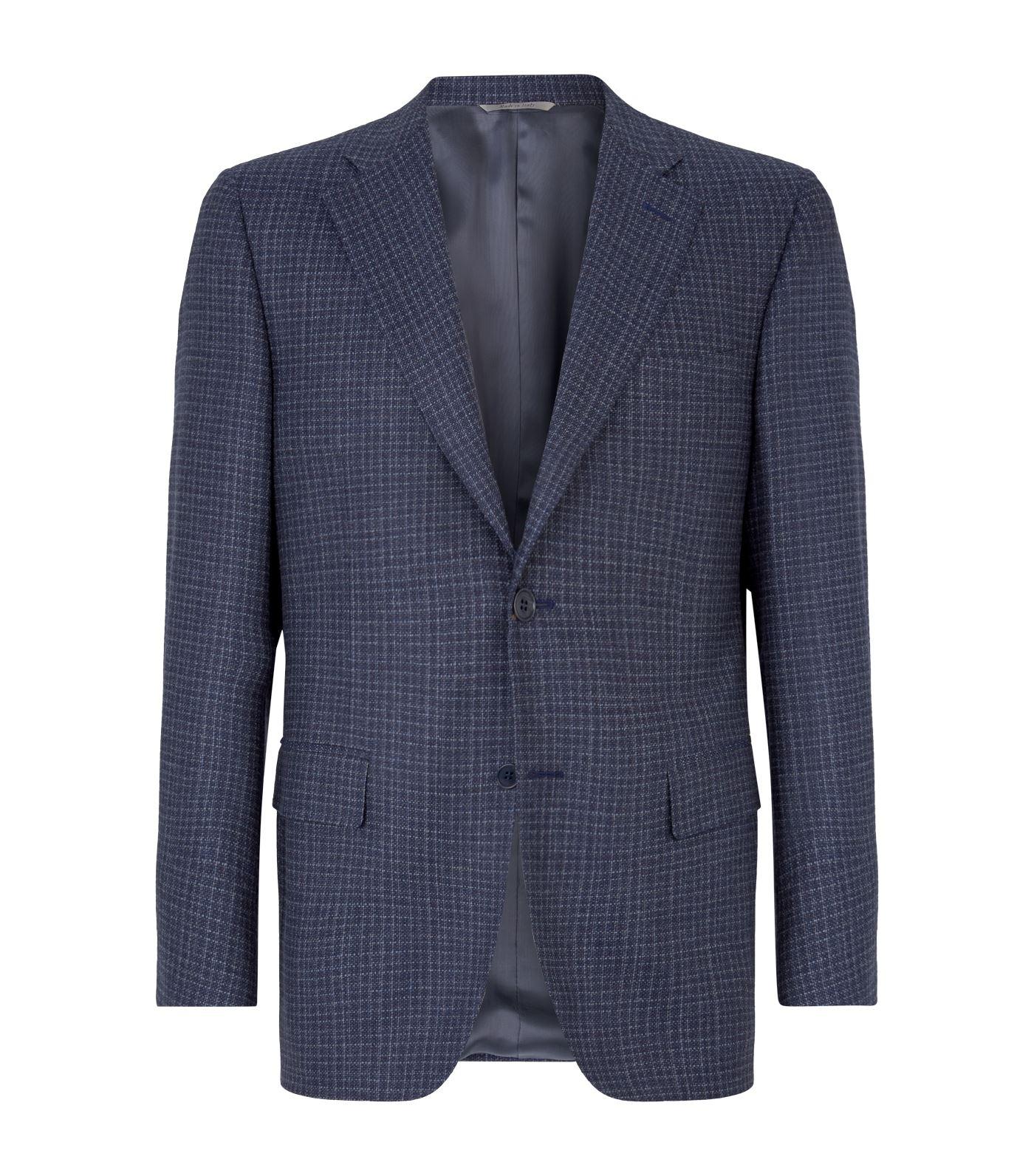 Canali Cashmere Wool Blazer in Blue for Men - Lyst