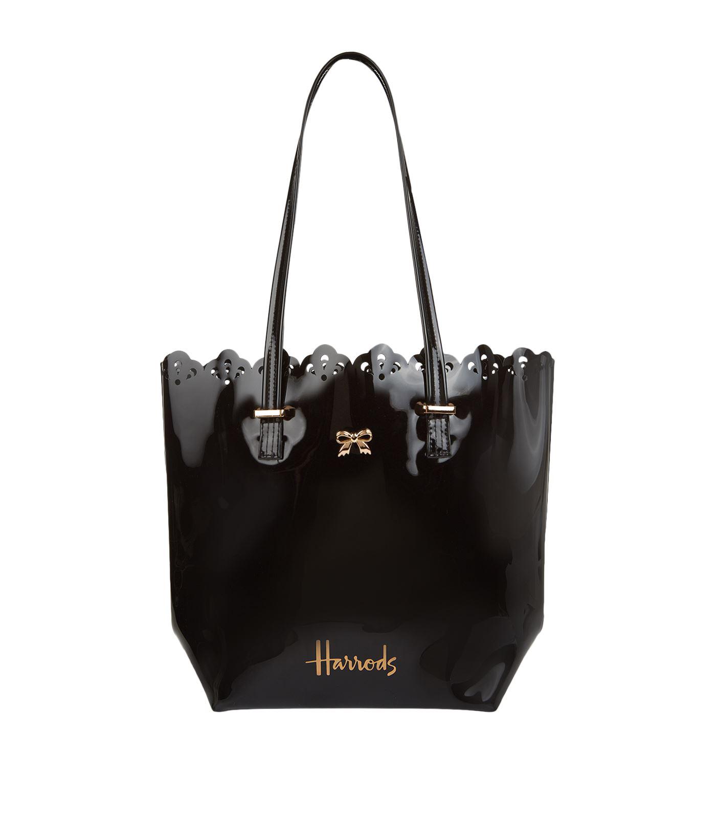 Lyst Harrods Vintage Lace Shoulder Tote Bag In Black Save 26 0 View Fullscreen