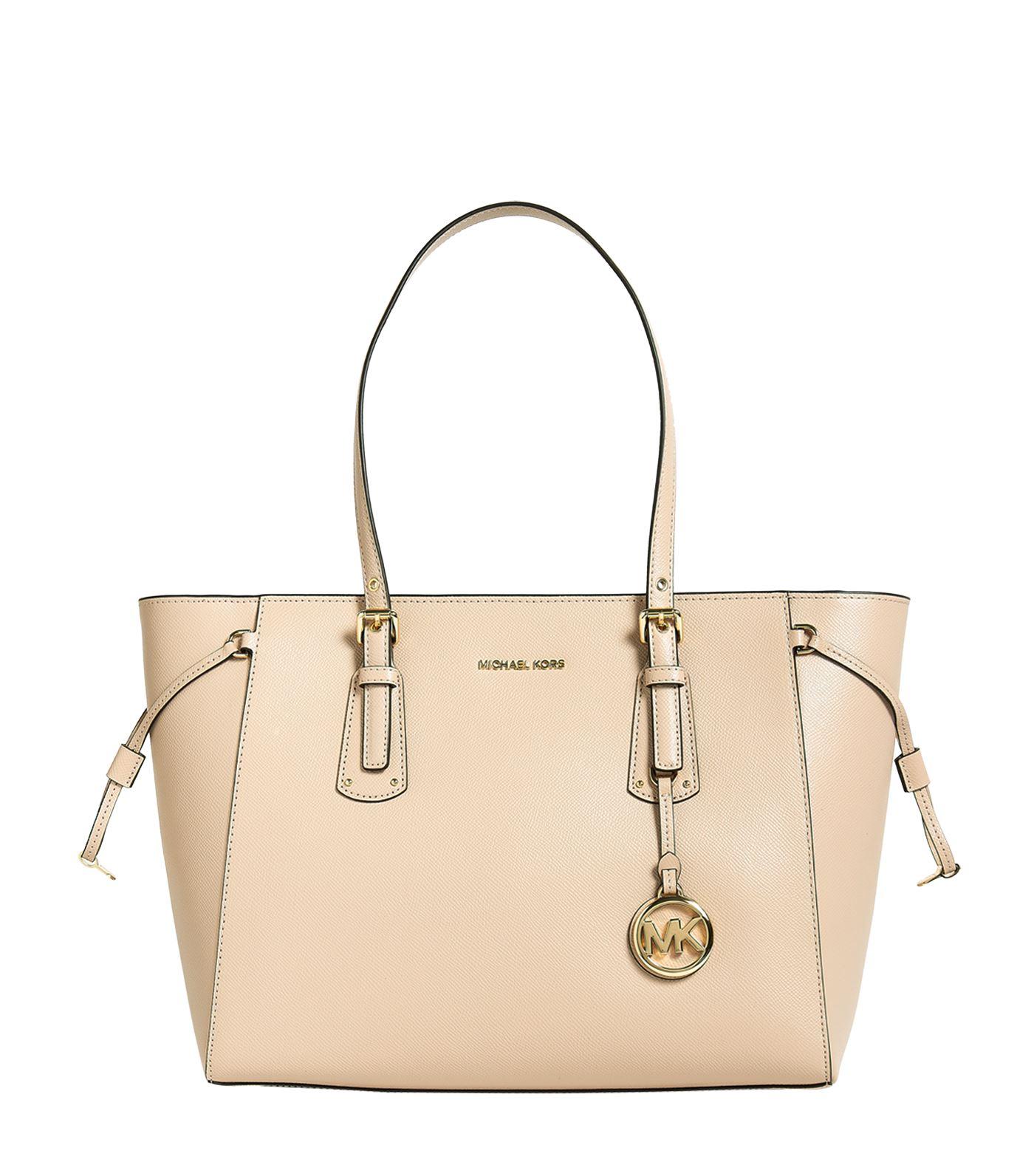 Lyst MICHAEL Michael Kors Leather Voyager Tote Bag in Pink