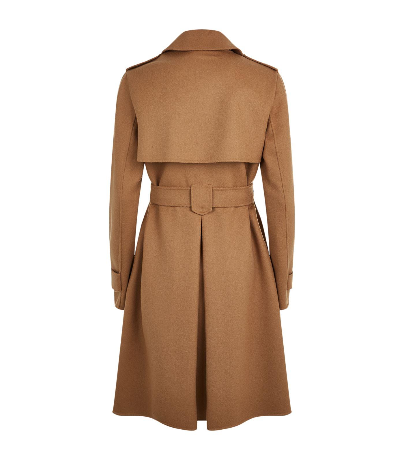 Max Mara Double Face Belted Trench Coat in Brown - Lyst