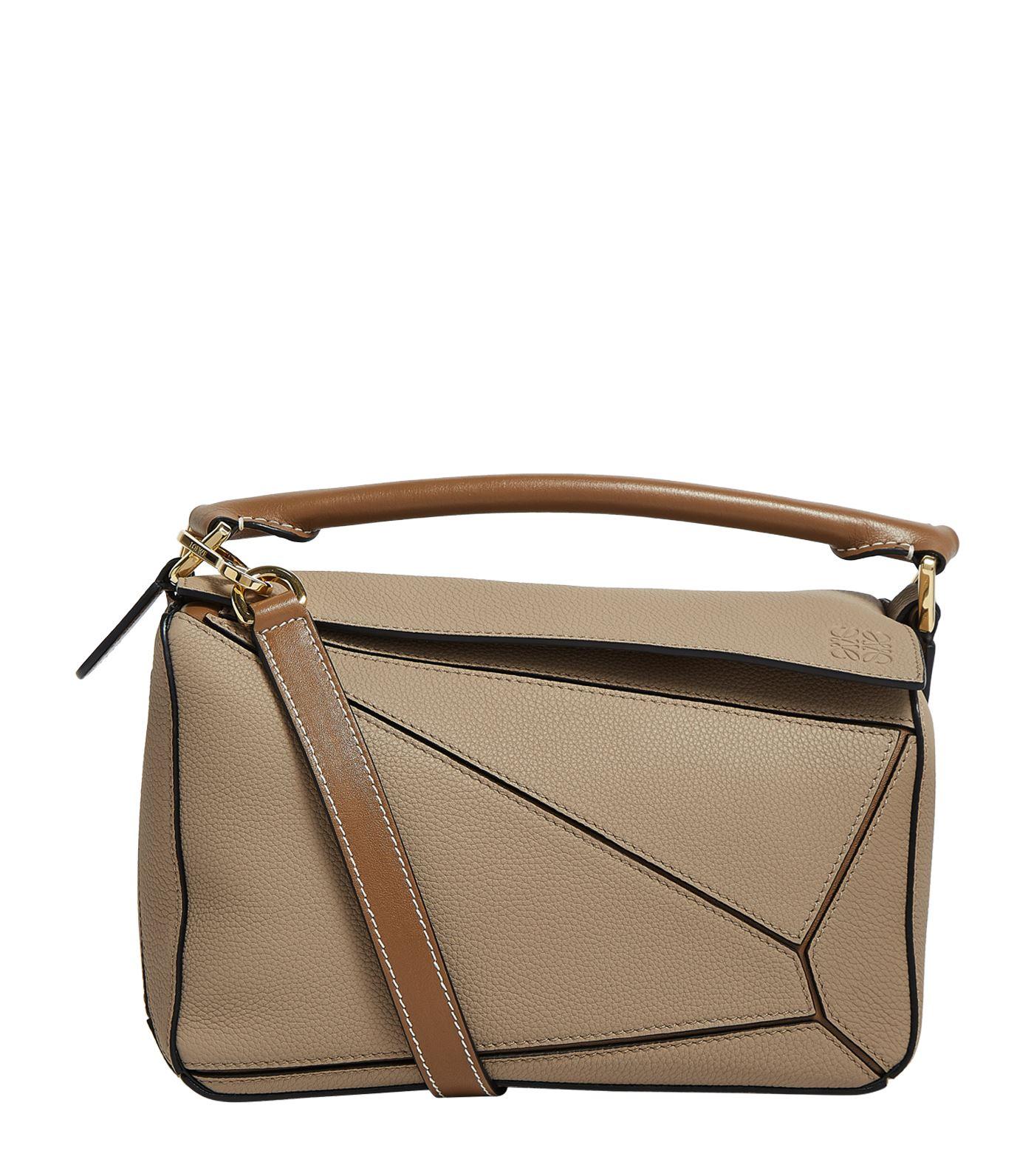 Lyst - Loewe Small Leather Puzzle Bag in Natural
