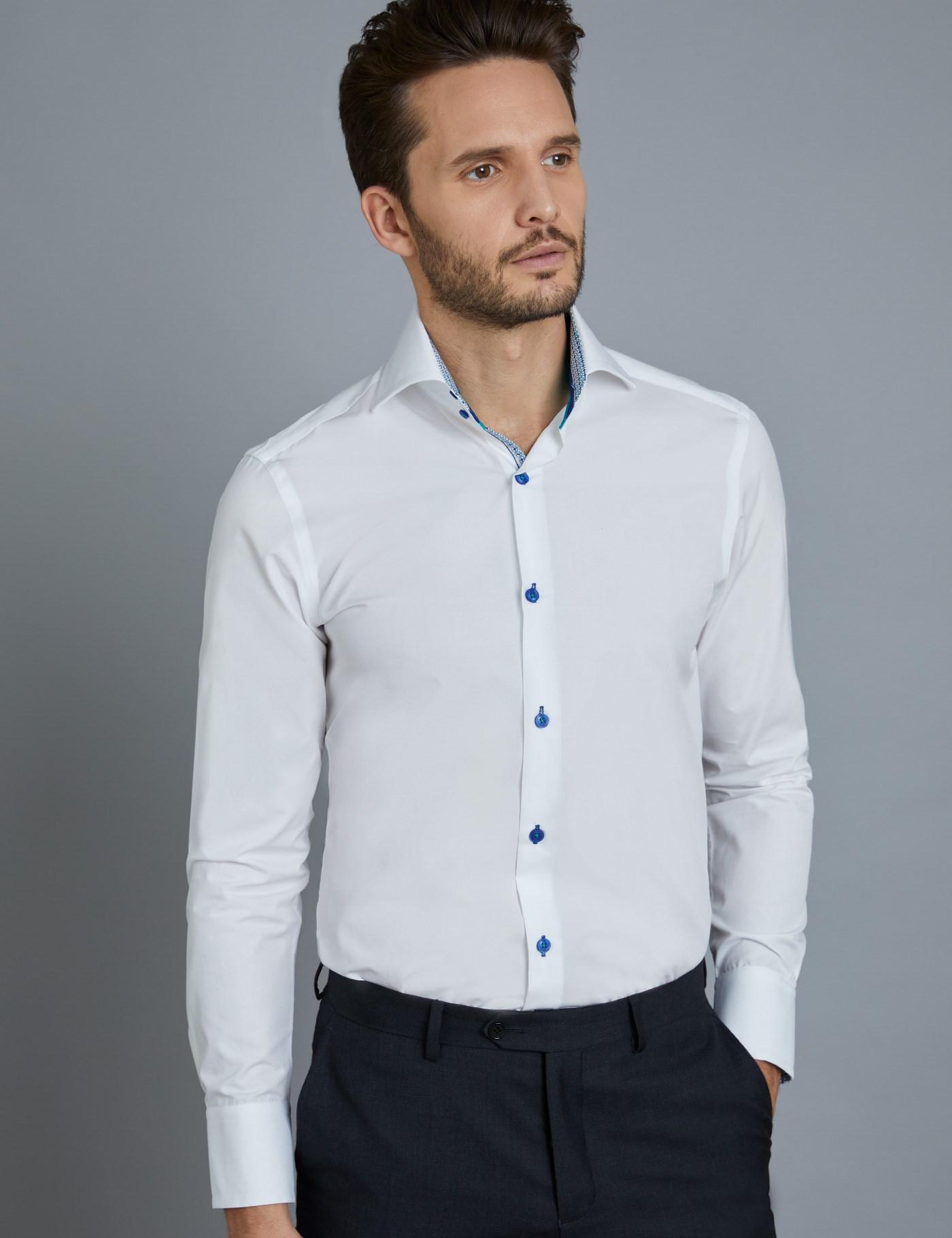 Hawes & Curtis White Slim Fit Shirt in White for Men - Lyst