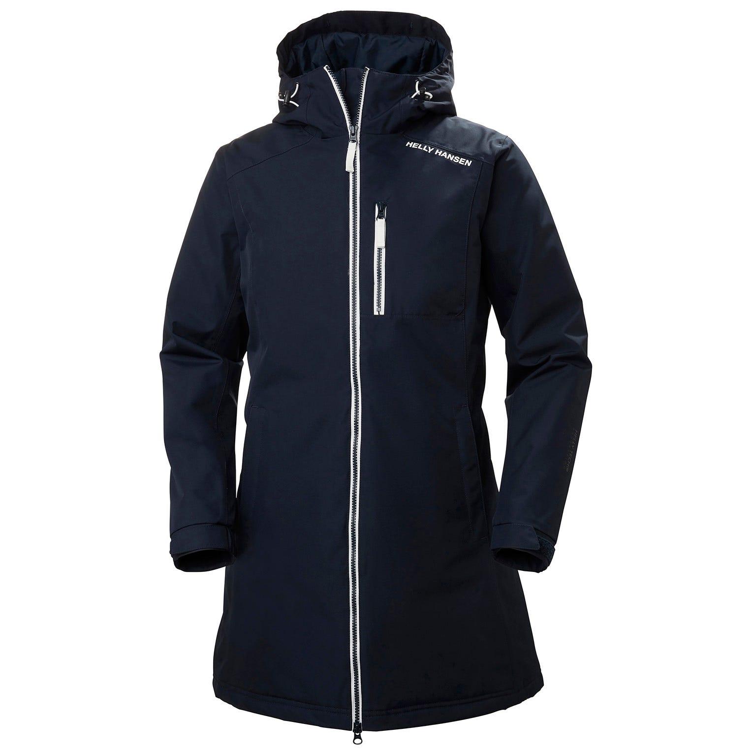 Helly Hansen Long Belfast Winter Jacket Parka Navy in Navy Blue (Blue ...