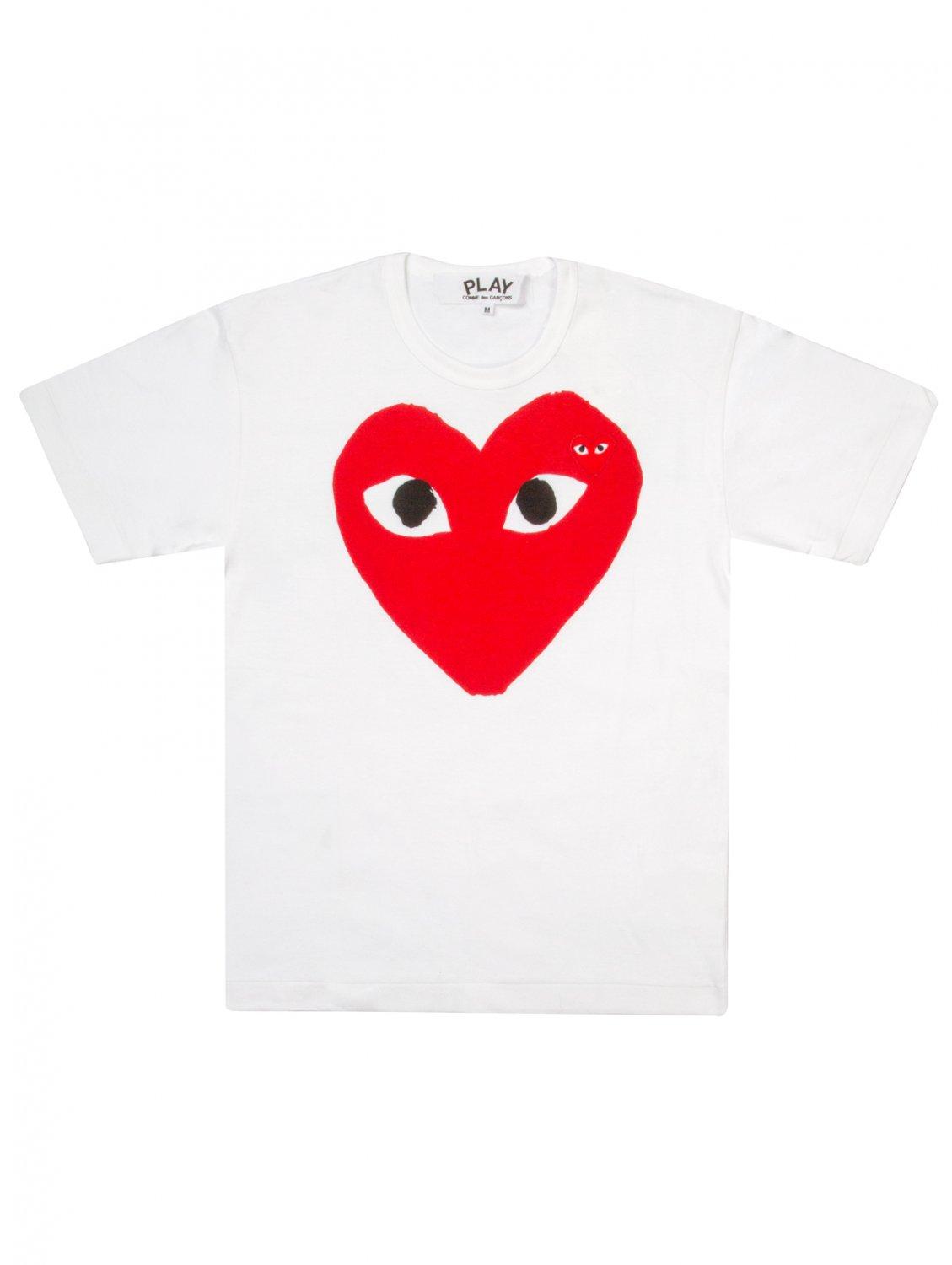 comme des garcons multi heart white