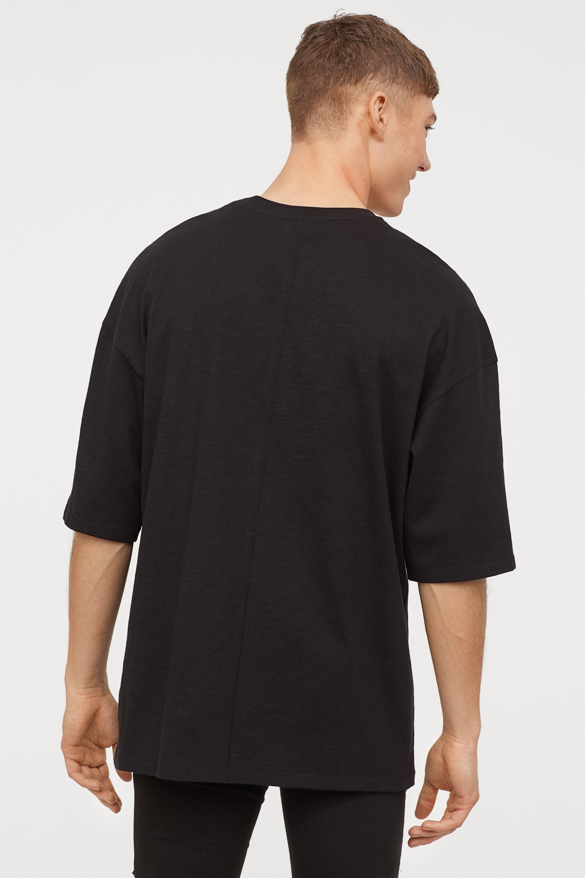 Lyst - H&M Oversized T-shirt in Black for Men