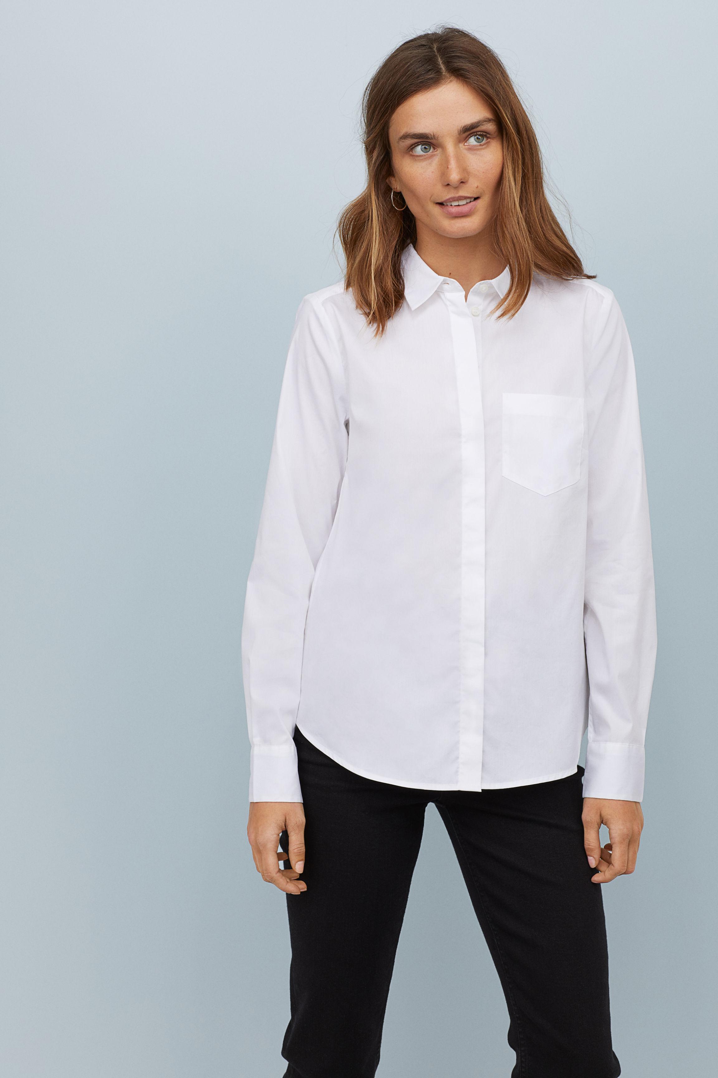 slim fitted white shirt