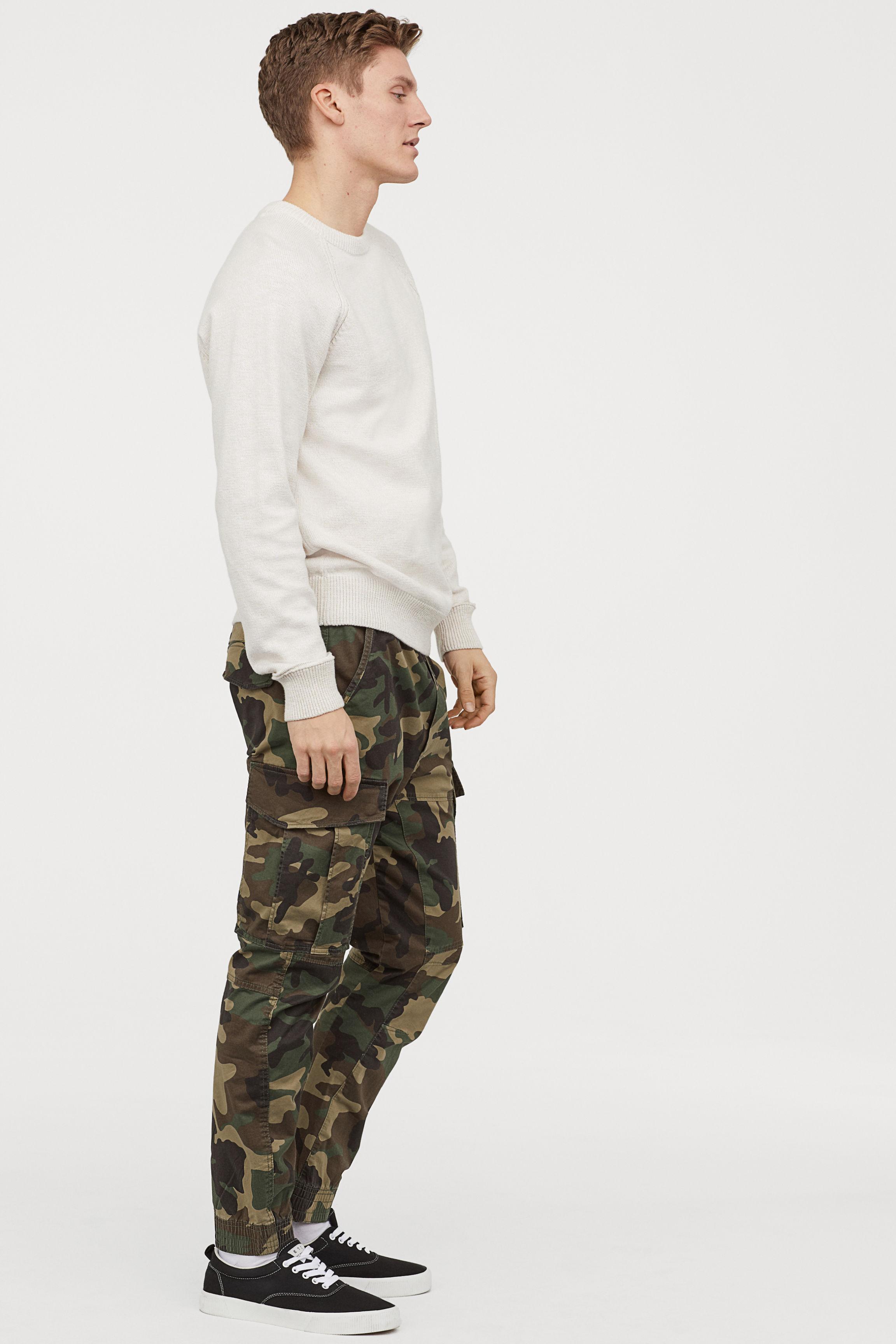 mens green cargo joggers