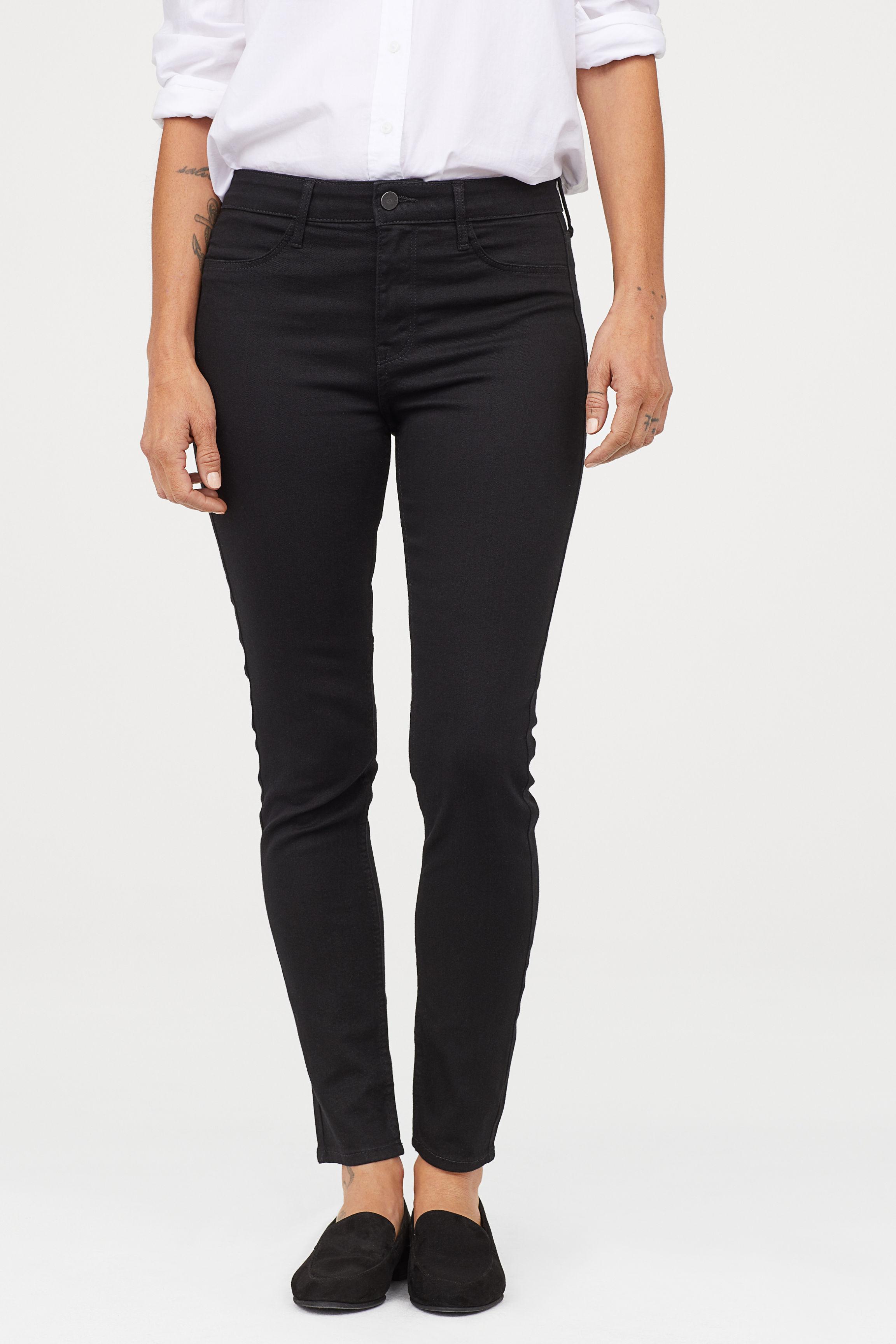 H&M Denim Skinny Regular Ankle Jeans in Black Denim (Black) - Lyst