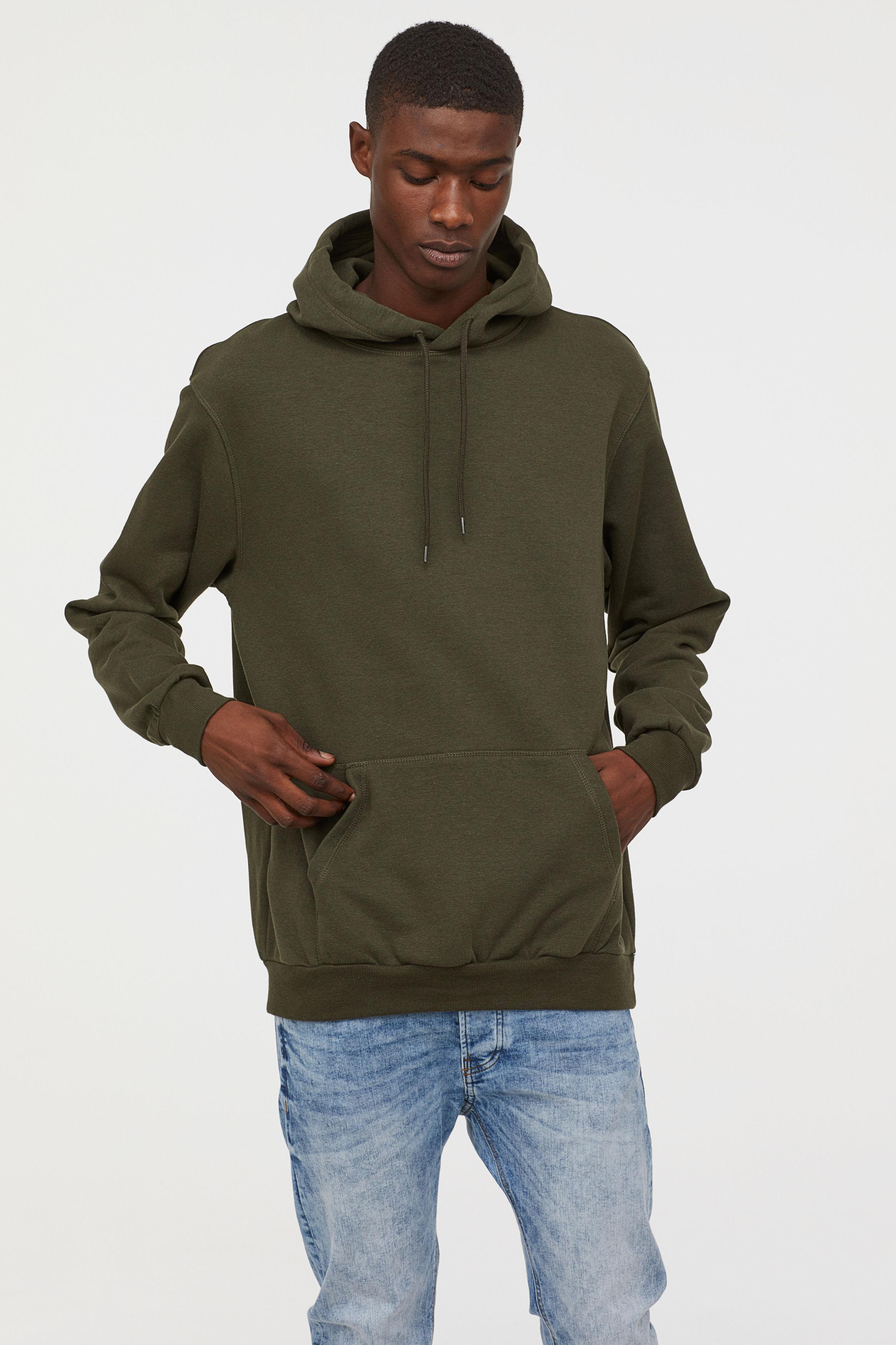 H&M Hooded Top in Green for Men - Lyst