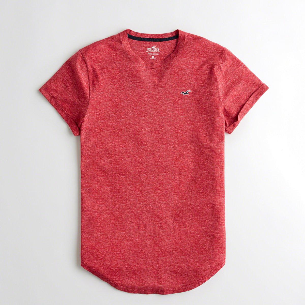 Lyst Hollister Guys Musthave Curved Hem Tshirt From Hollister in