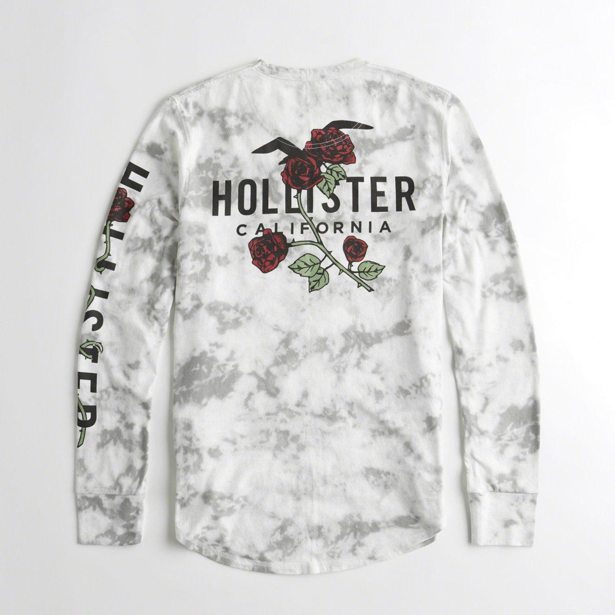tie dye logo graphic tee hollister