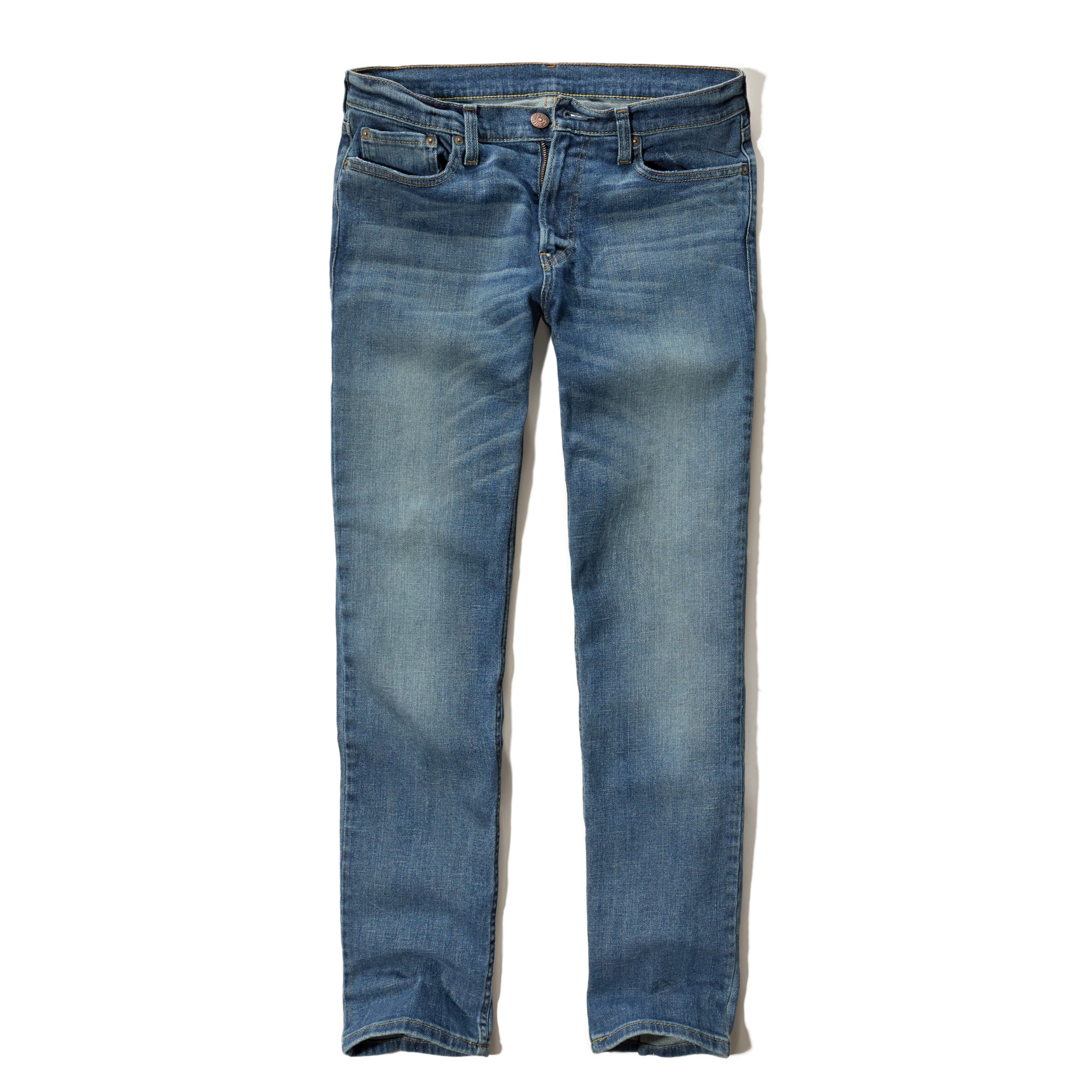 Lyst - Hollister Slim Straight Jeans in Blue for Men