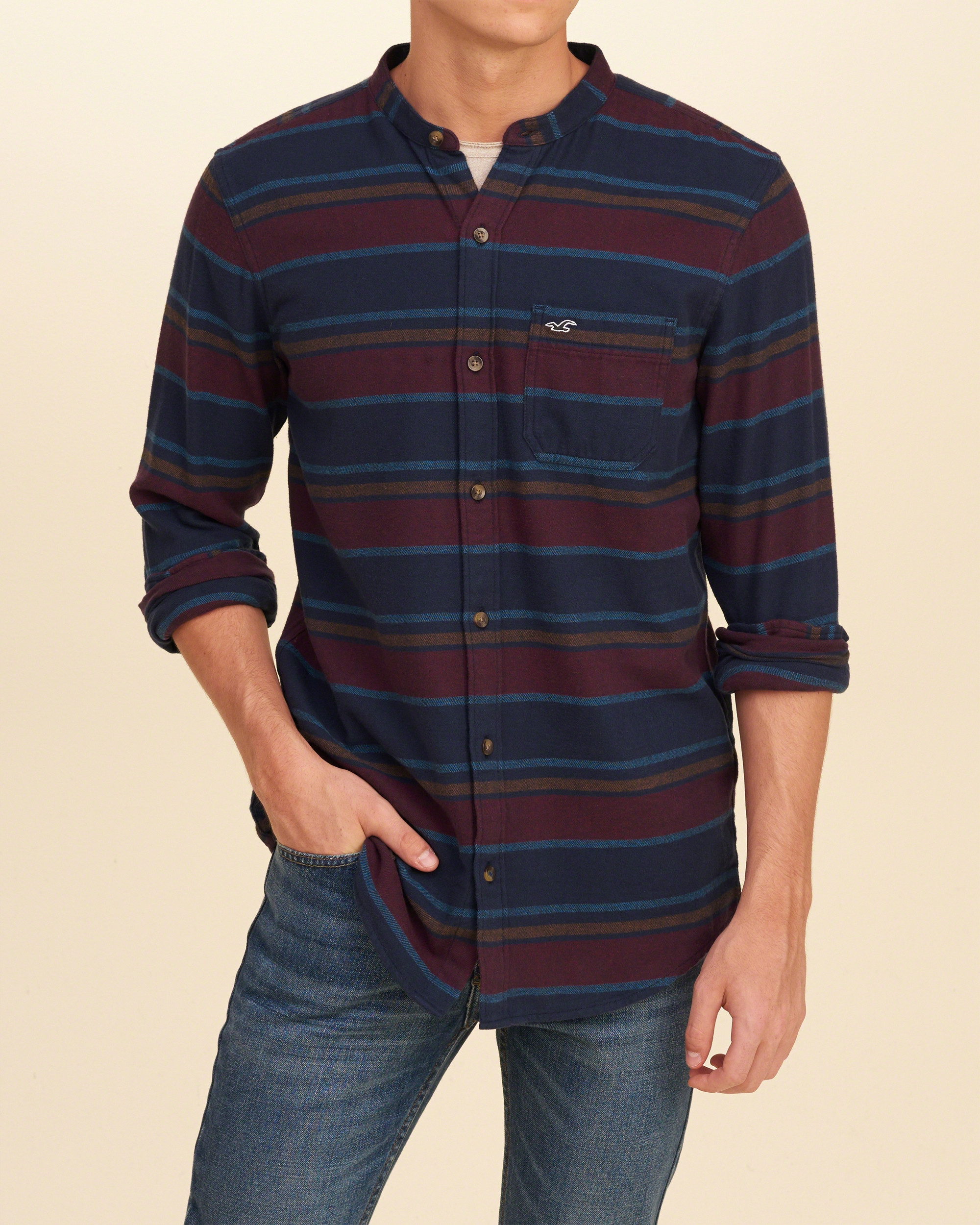 hollister mens flannel