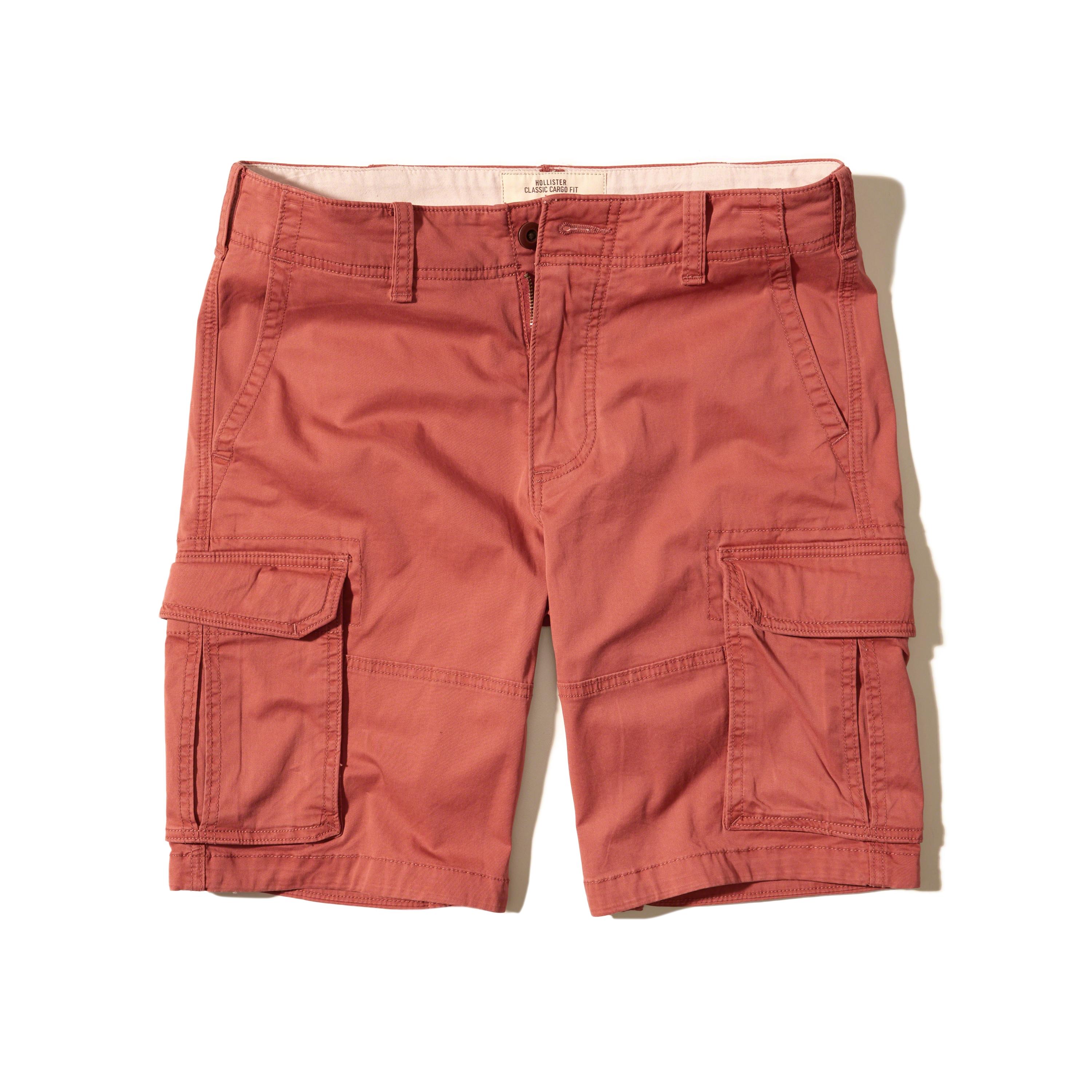 Lyst - Hollister Cargo Fit Shorts in Red for Men