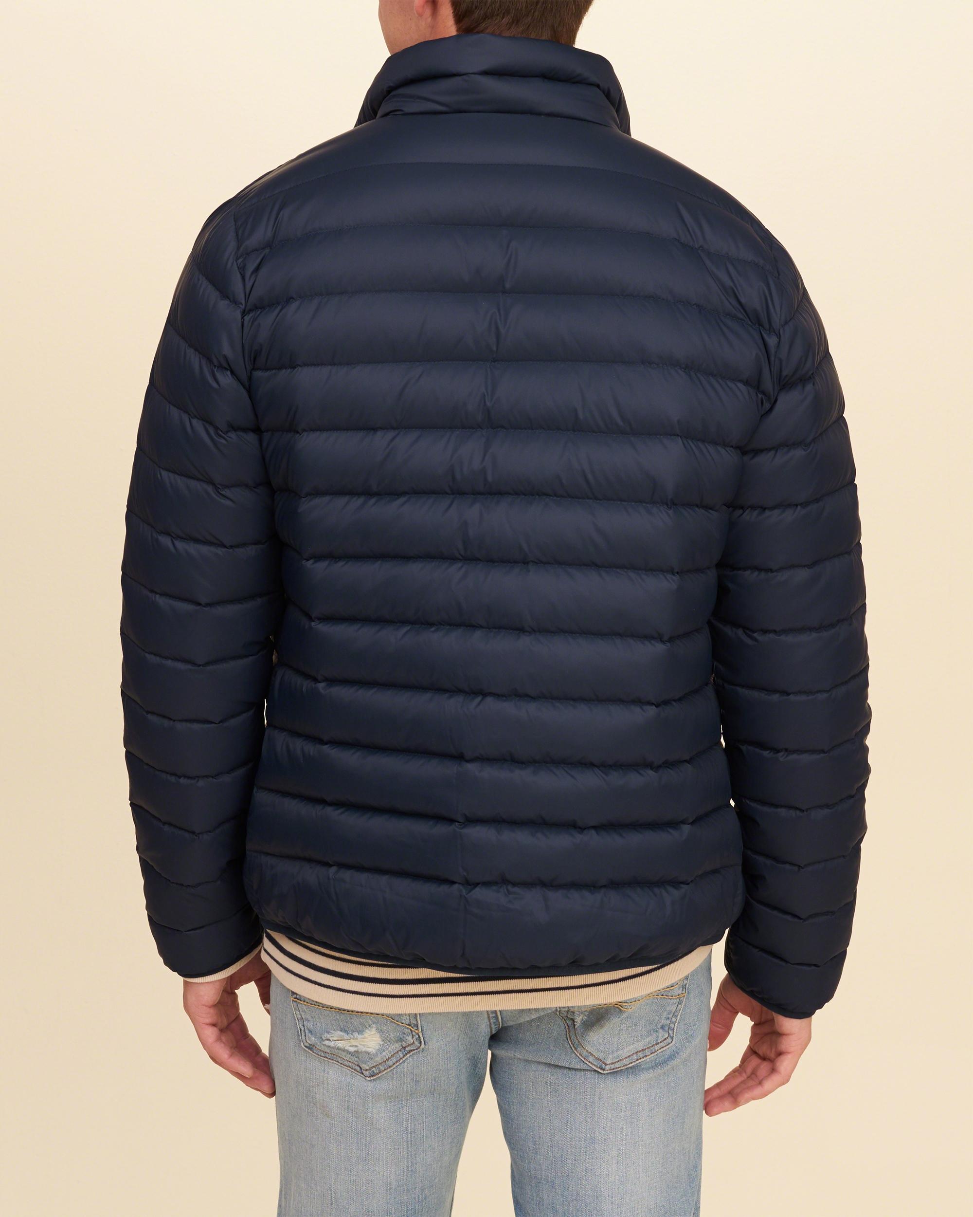 Lyst Hollister Lightweight Down Puffer Jacket in Blue for Men