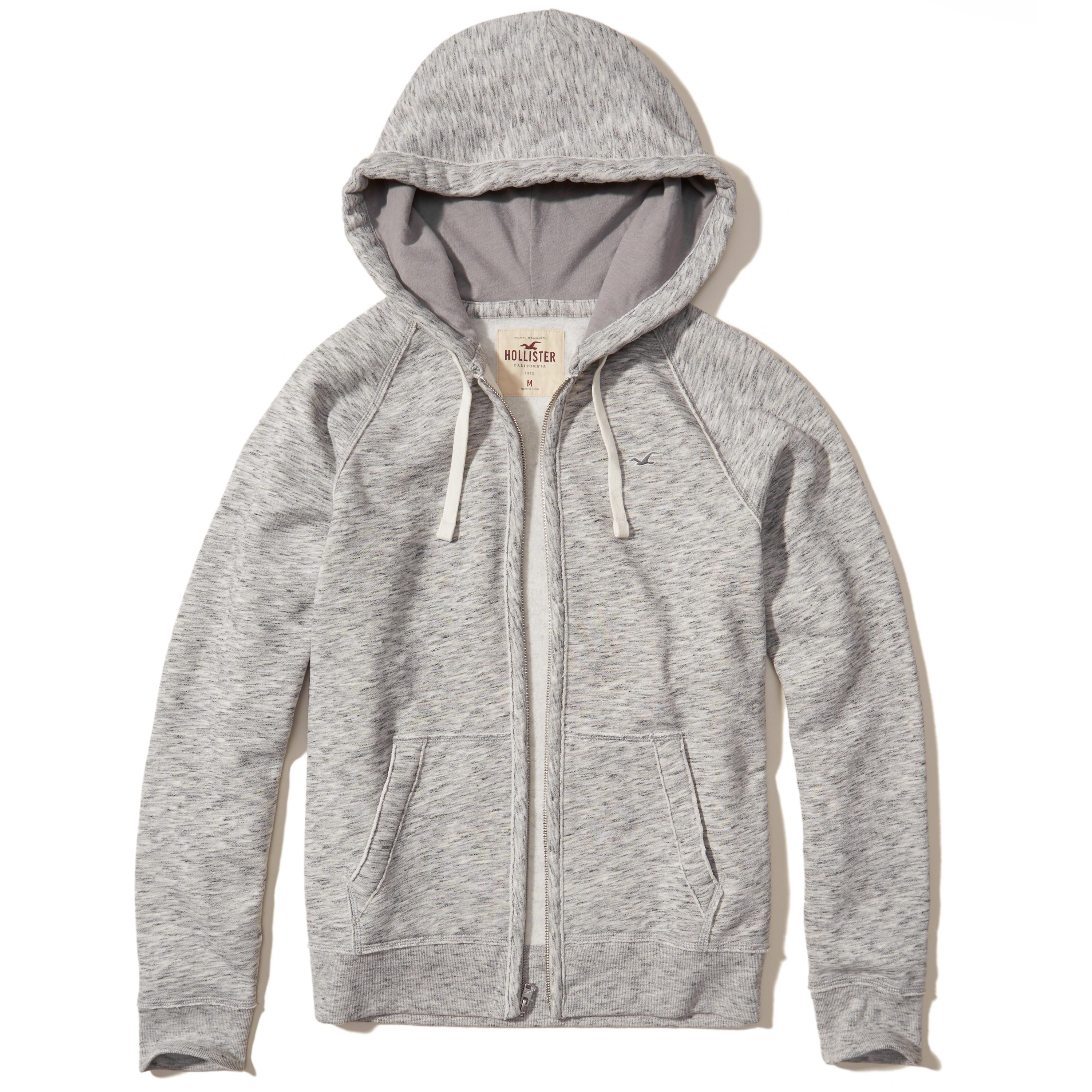 Hollister Full-zip Icon Hoodie in Gray for Men - Save 52% | Lyst