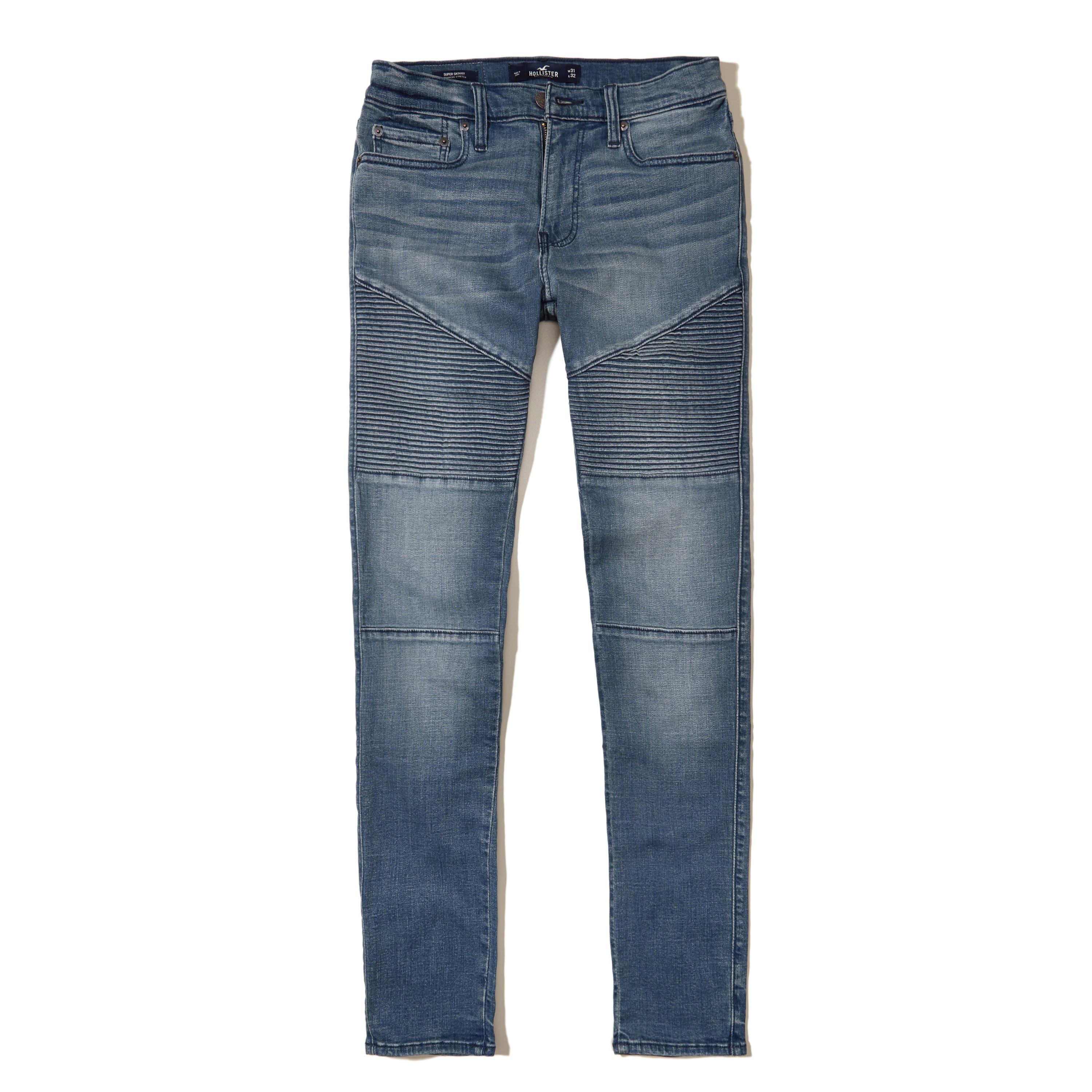 Lyst Hollister Super Skinny Jeans In Blue For Men