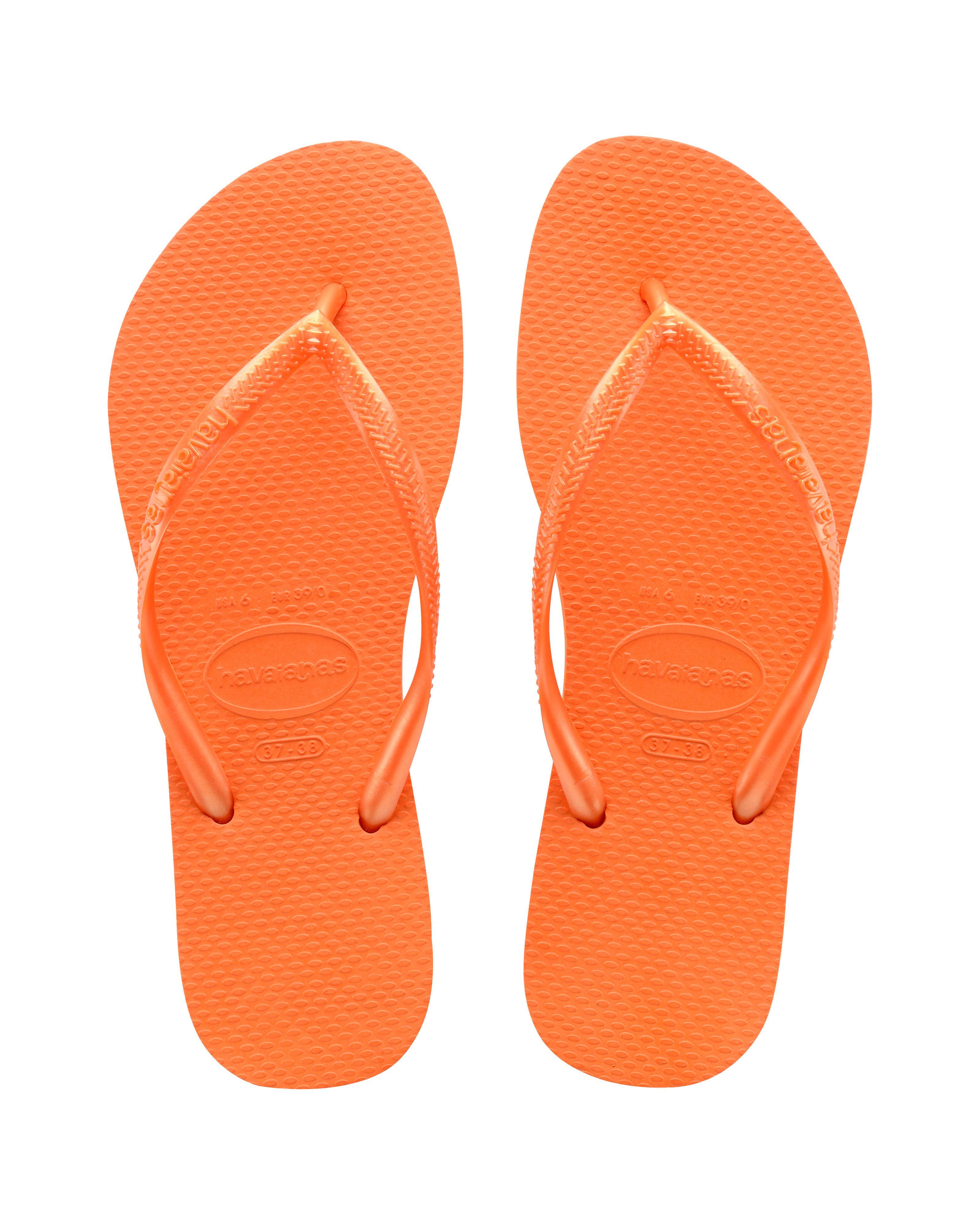 havaianas slim orange bronze