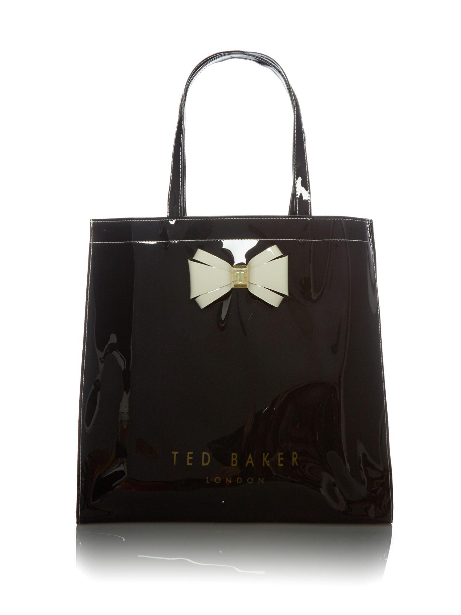 Ted Baker Alacon Large Bow Tote Bag in Black - Lyst