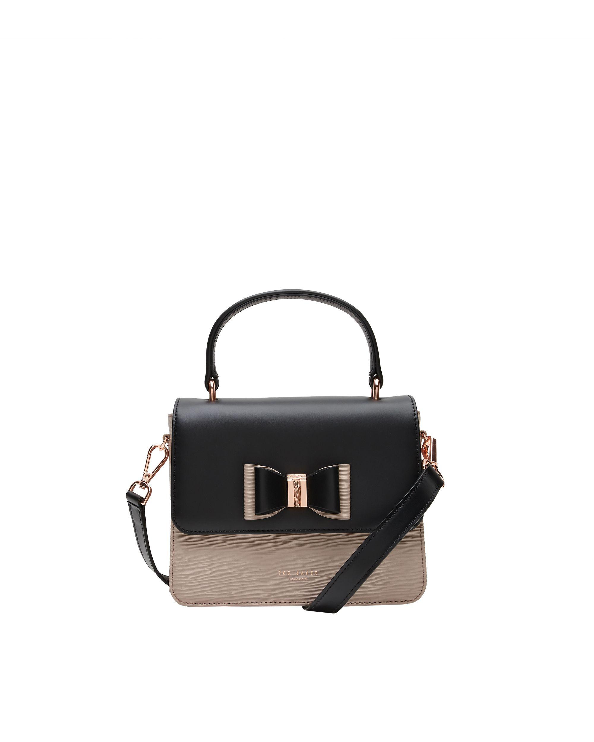 Ted baker Calila Bow Leather Cross Body Bag in Brown | Lyst