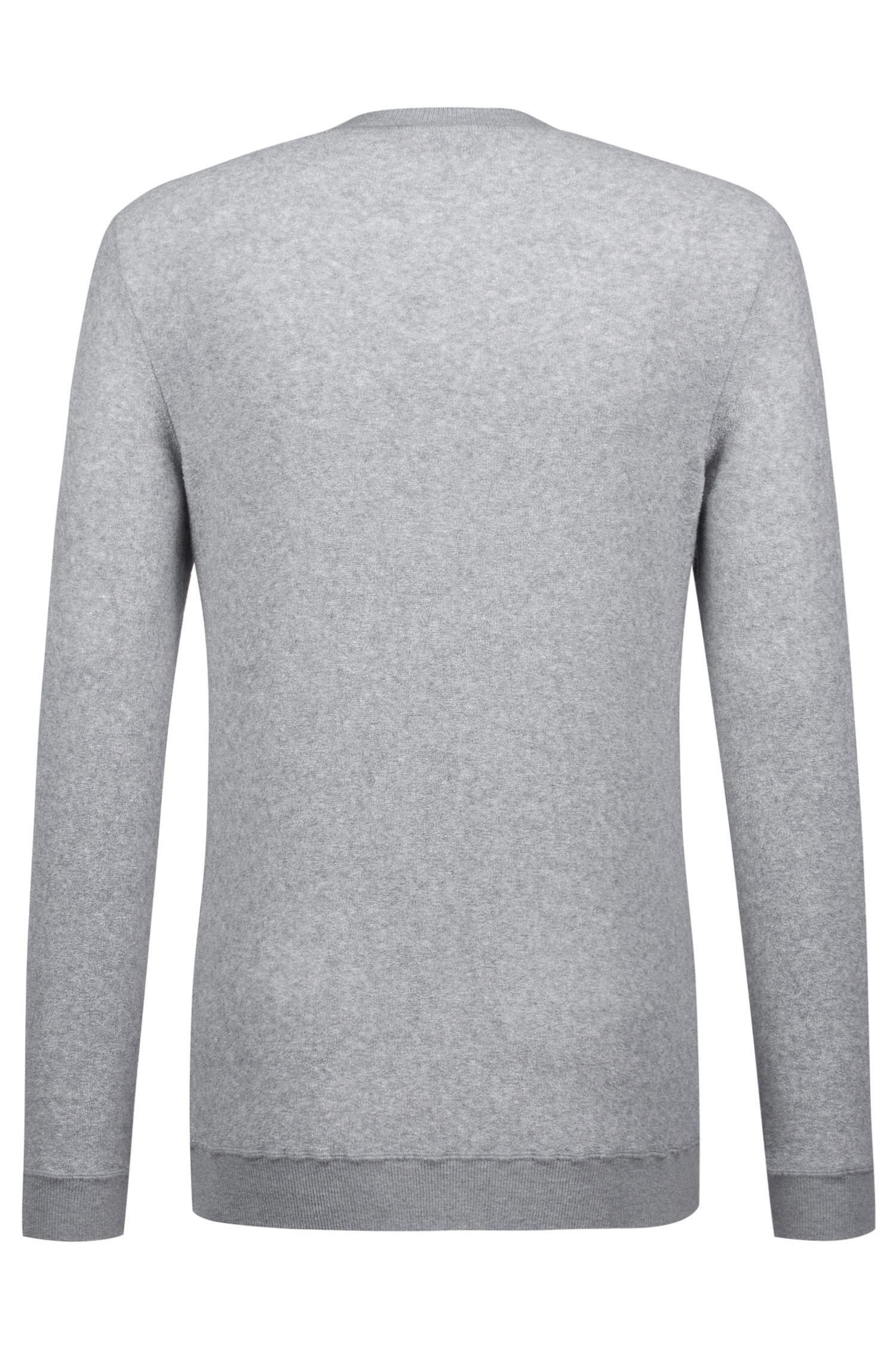 HUGO Relaxedfit Sweater In Knitted Cottonblend Bouclé in Gray for Men
