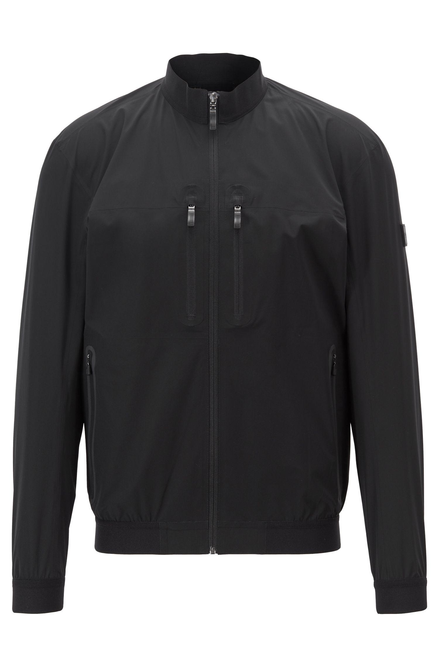 BOSS Packable Bomber Jacket In Water-repellent Stretch Fabric in Black ...