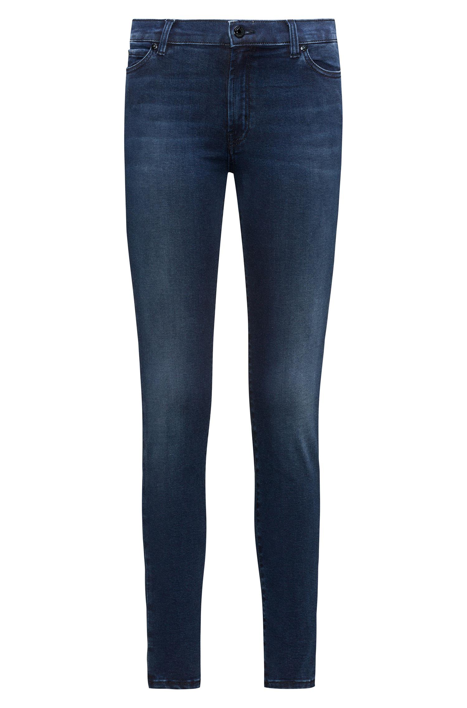 Lyst - Hugo Extra-slim-fit Mid-blue Jeans In Super-stretch Denim in Blue