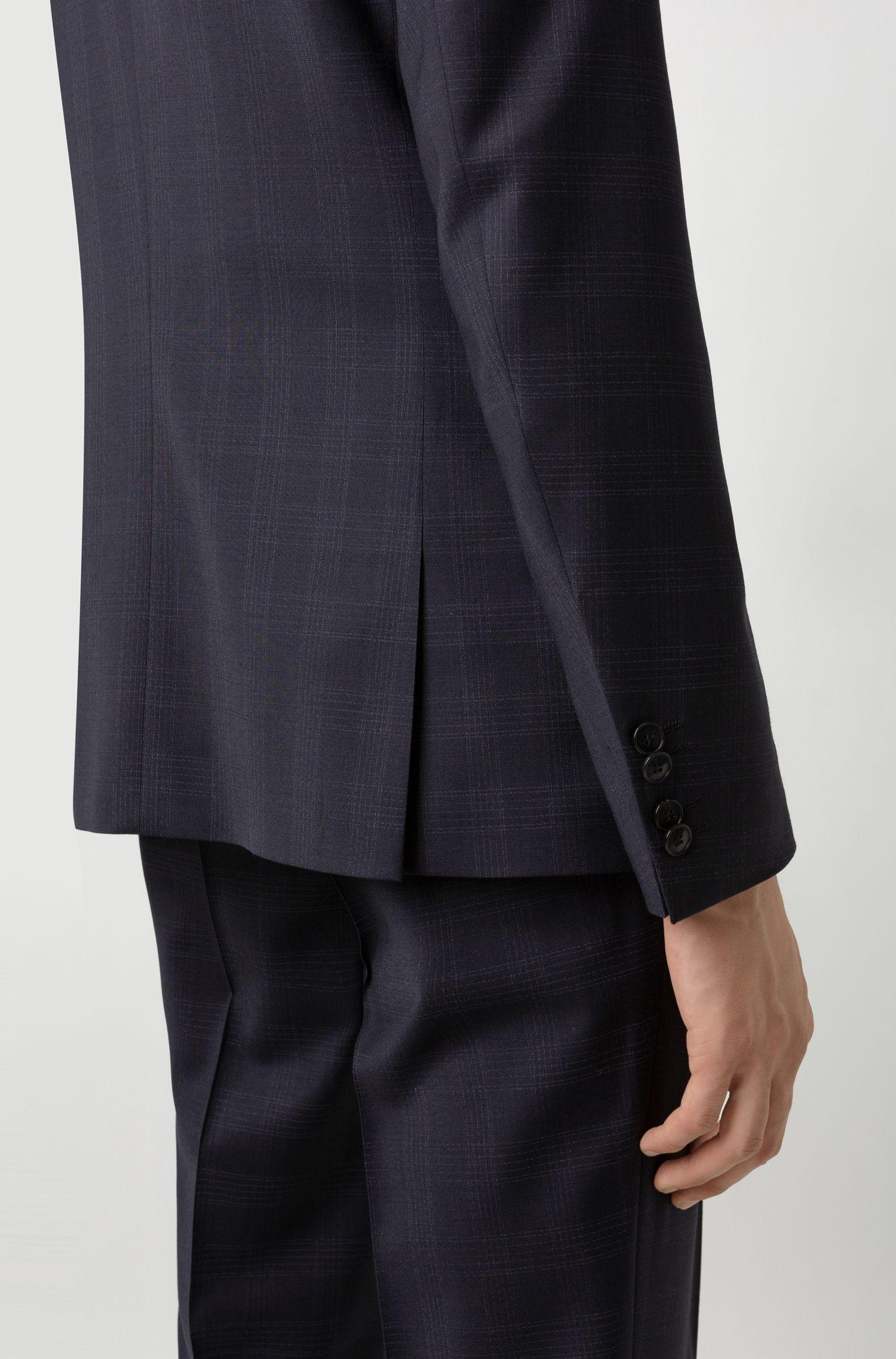 HUGO Extra-slim-fit Checkered Suit In Stretch Virgin Wool in Blue for ...