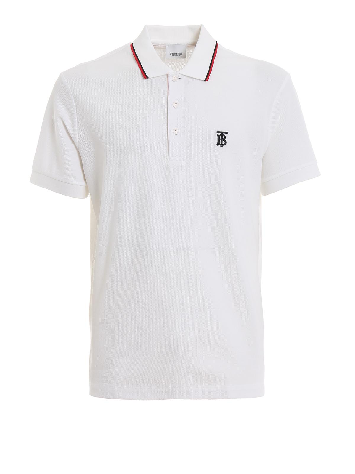 Burberry Cotton Walton Polo Shirt in White for Men - Save 33% - Lyst