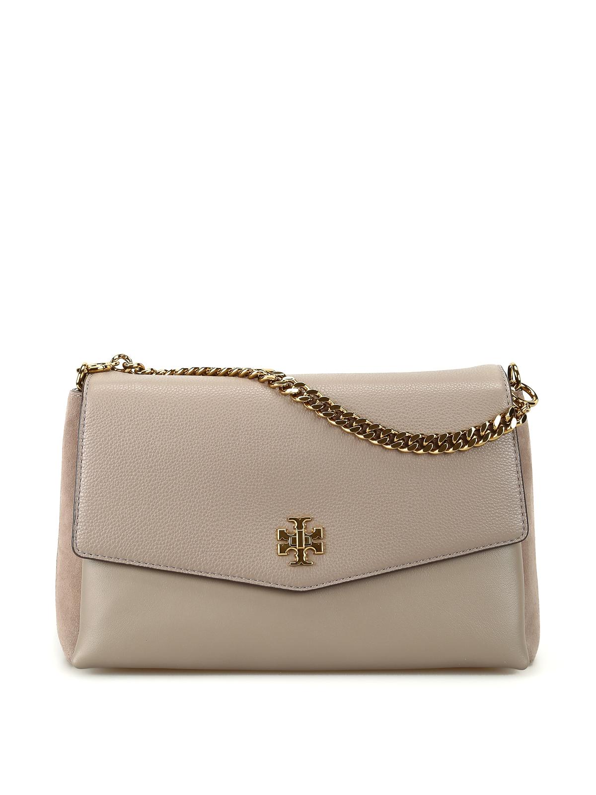 Tory Burch Kira Leather Shoulder Bag in Taupe (Natural) - Lyst