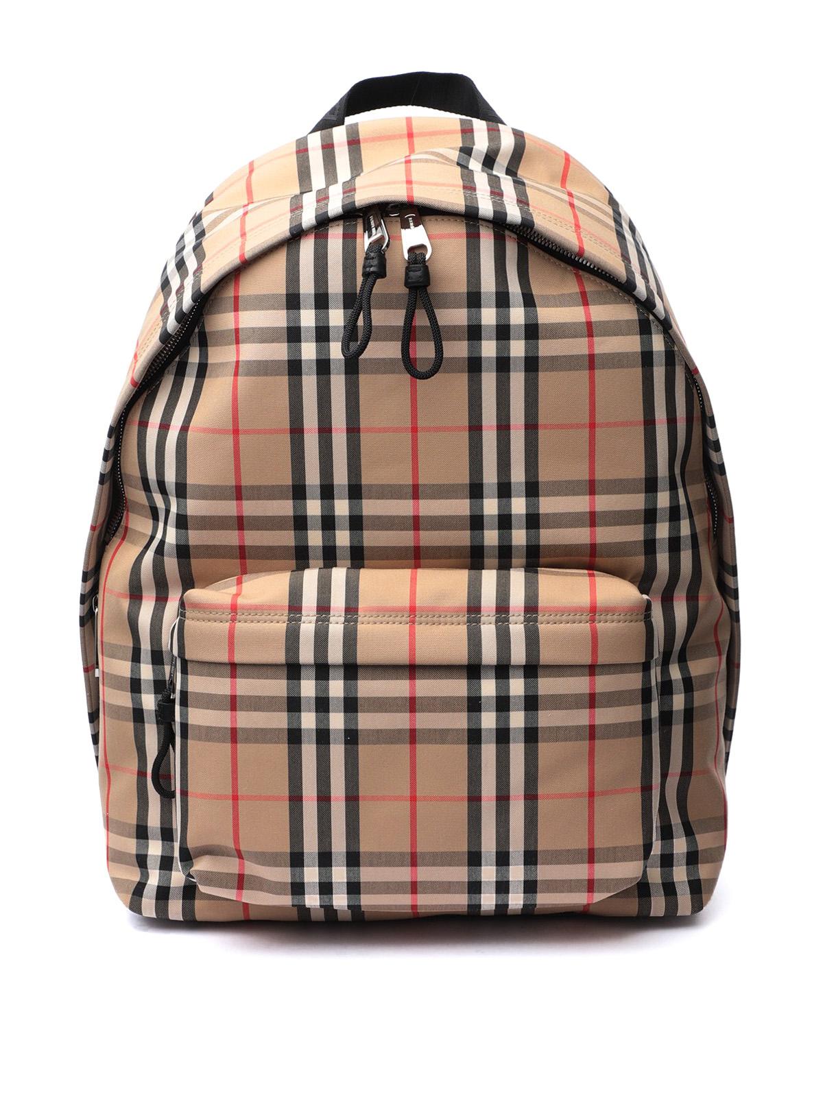 Burberry Cotton Vintage Check Backpack in Beige (Natural) Lyst